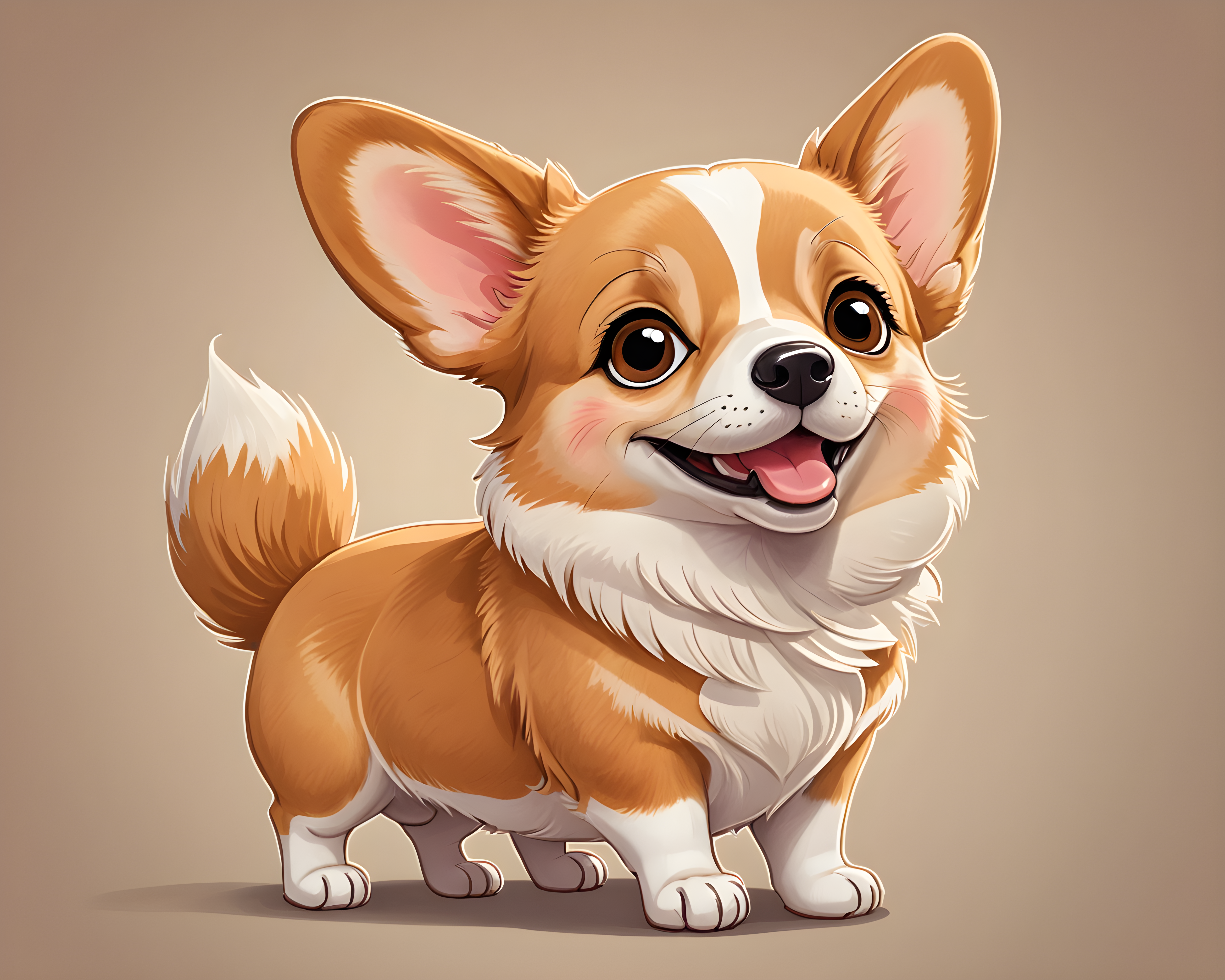Pembroke Welsh Corgi — Cartoon / Kawaii (Cute)
