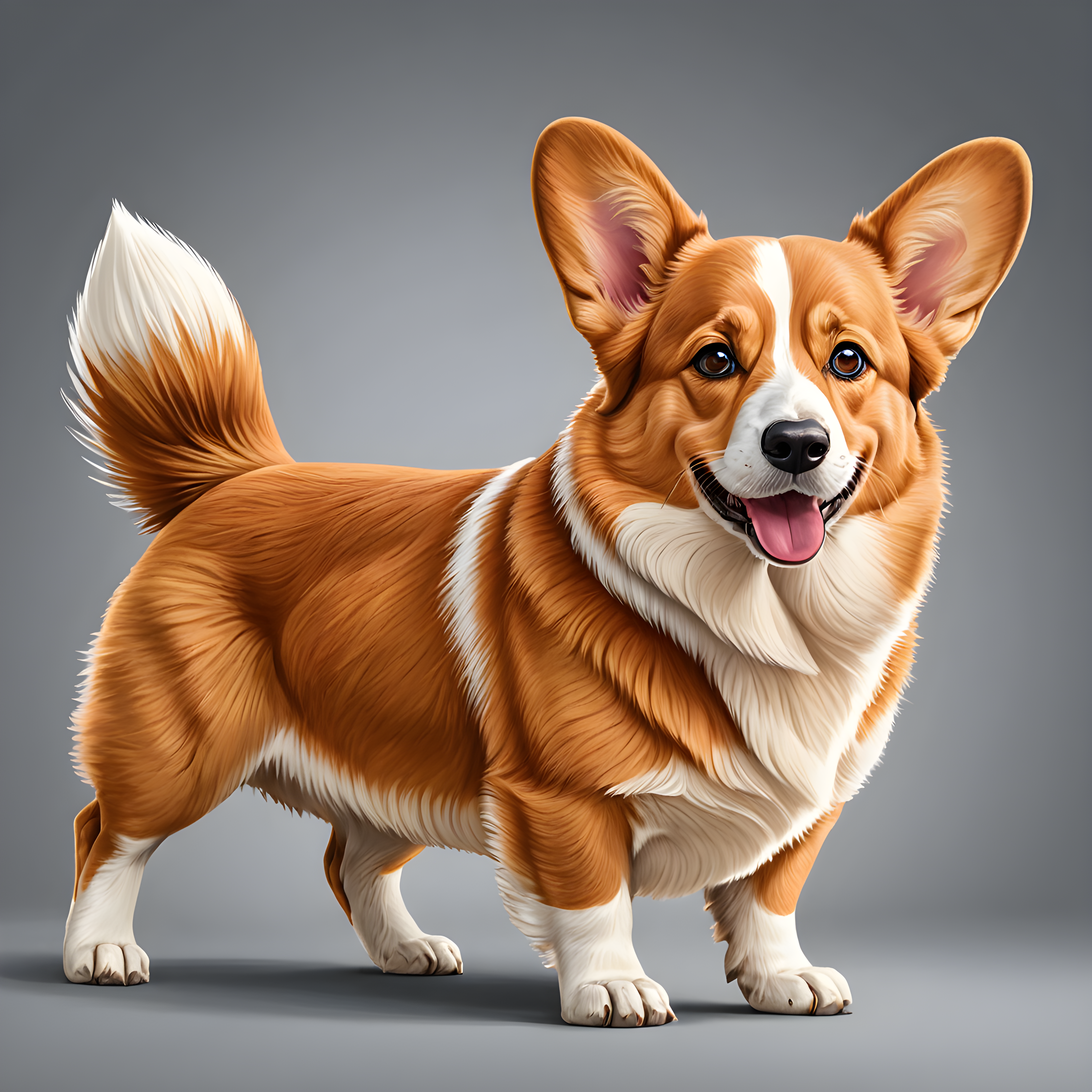 Pembroke Welsh Corgi — Line Art (Energetic)