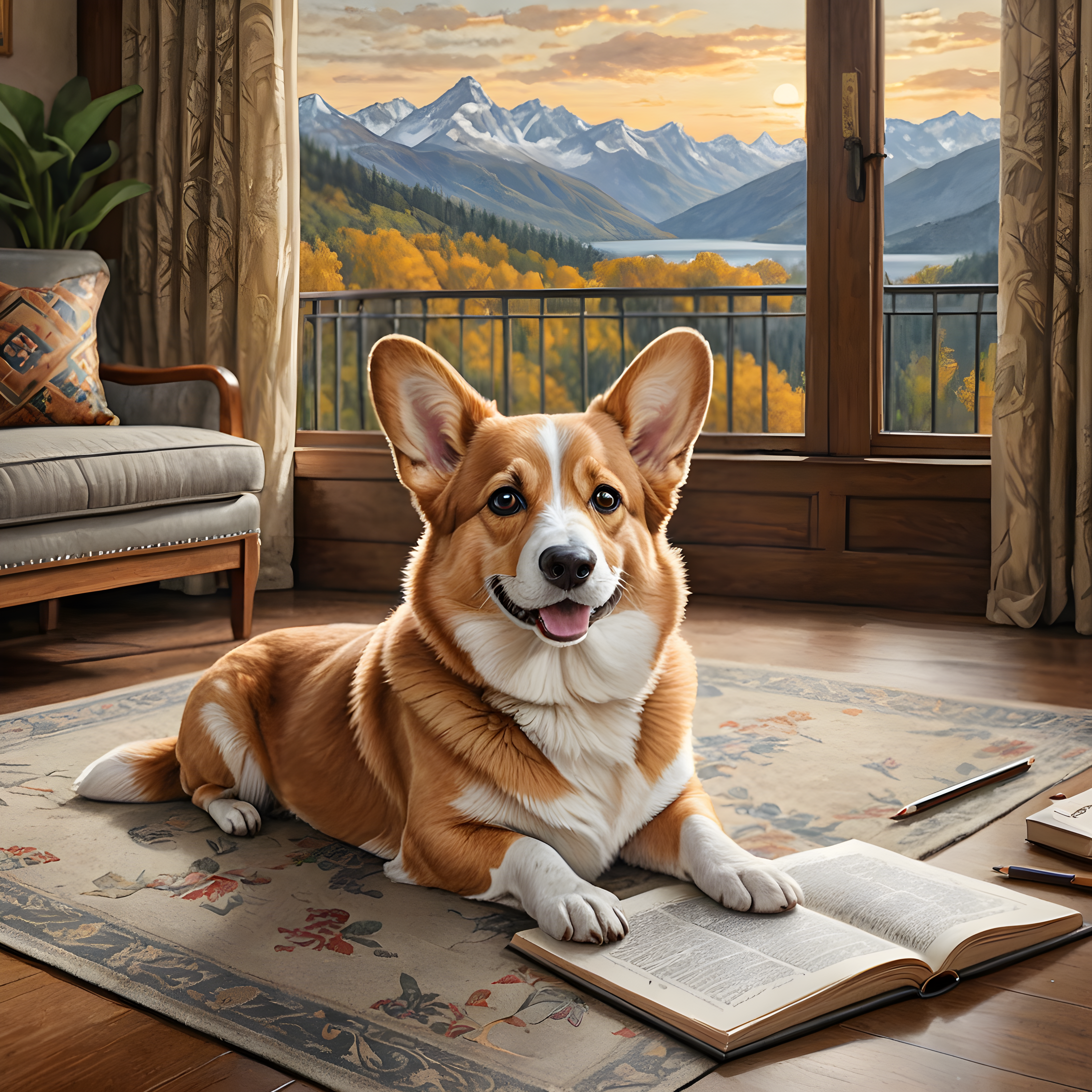 Pembroke Welsh Corgi — Pencil Sketch (Luxury)