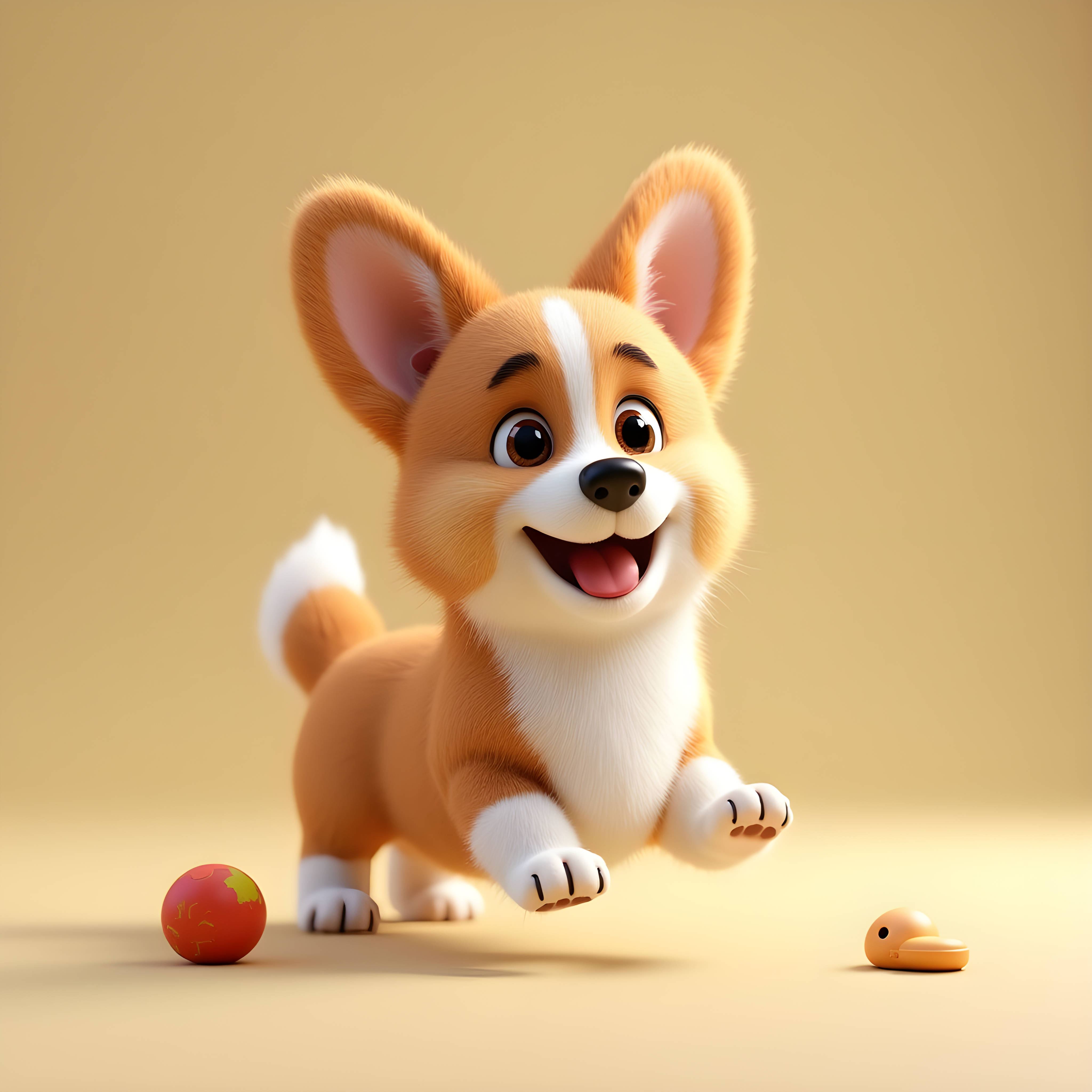 Pembroke Welsh Corgi — 3D Render (Playful)