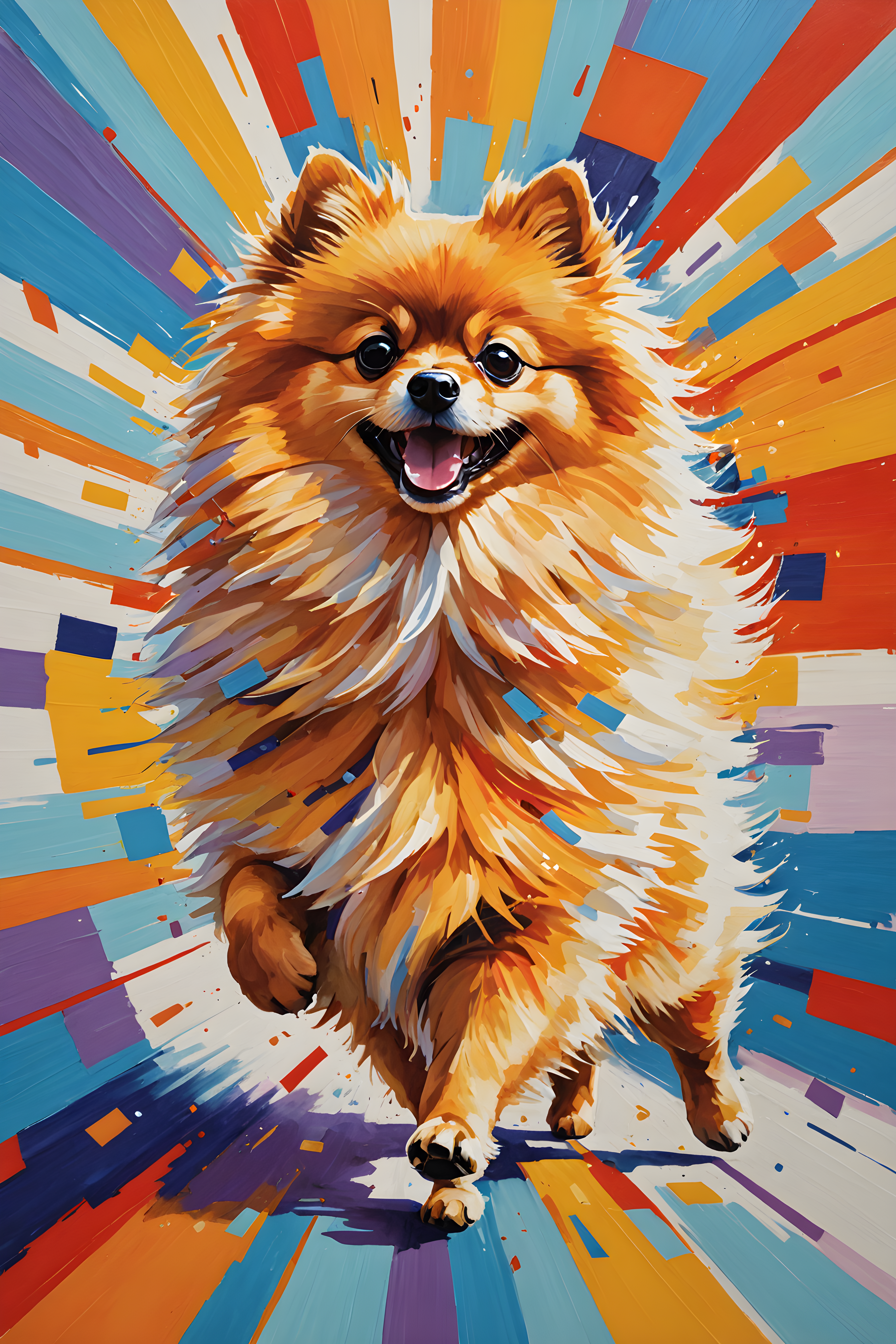 Pomeranian — Abstract (Happy)