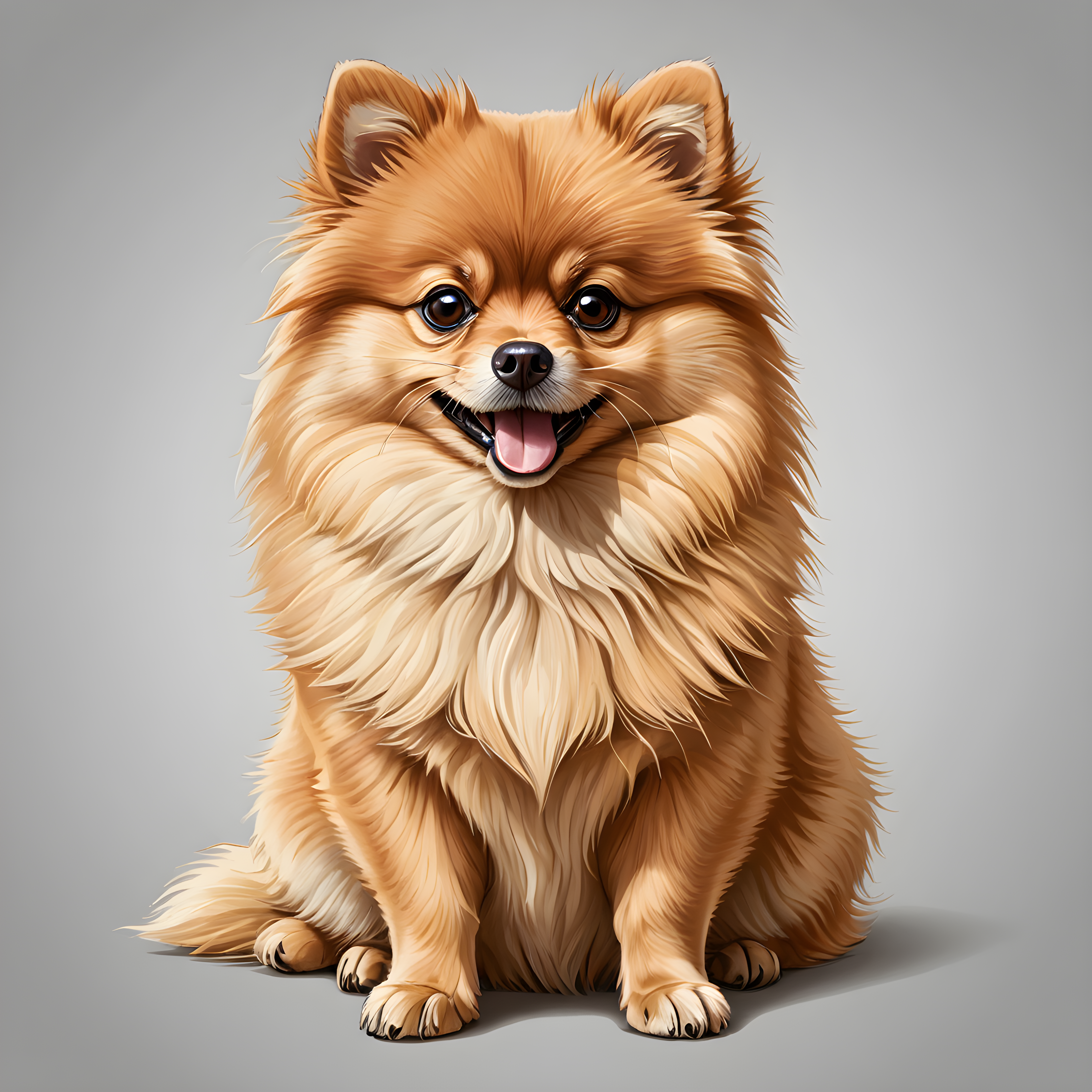 Pomeranian — Line Art (Funny)