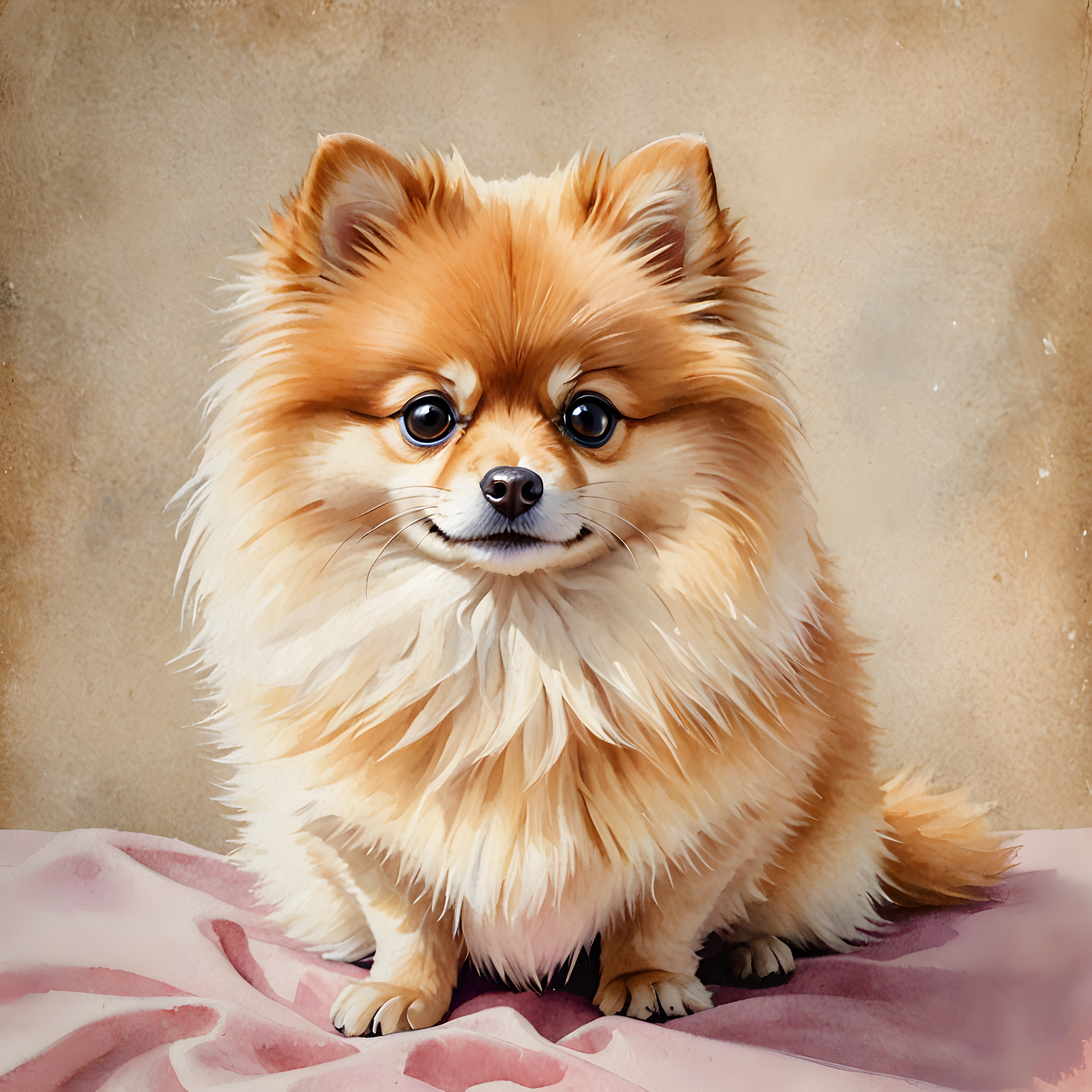 Pomeranian — Watercolor (Cute)