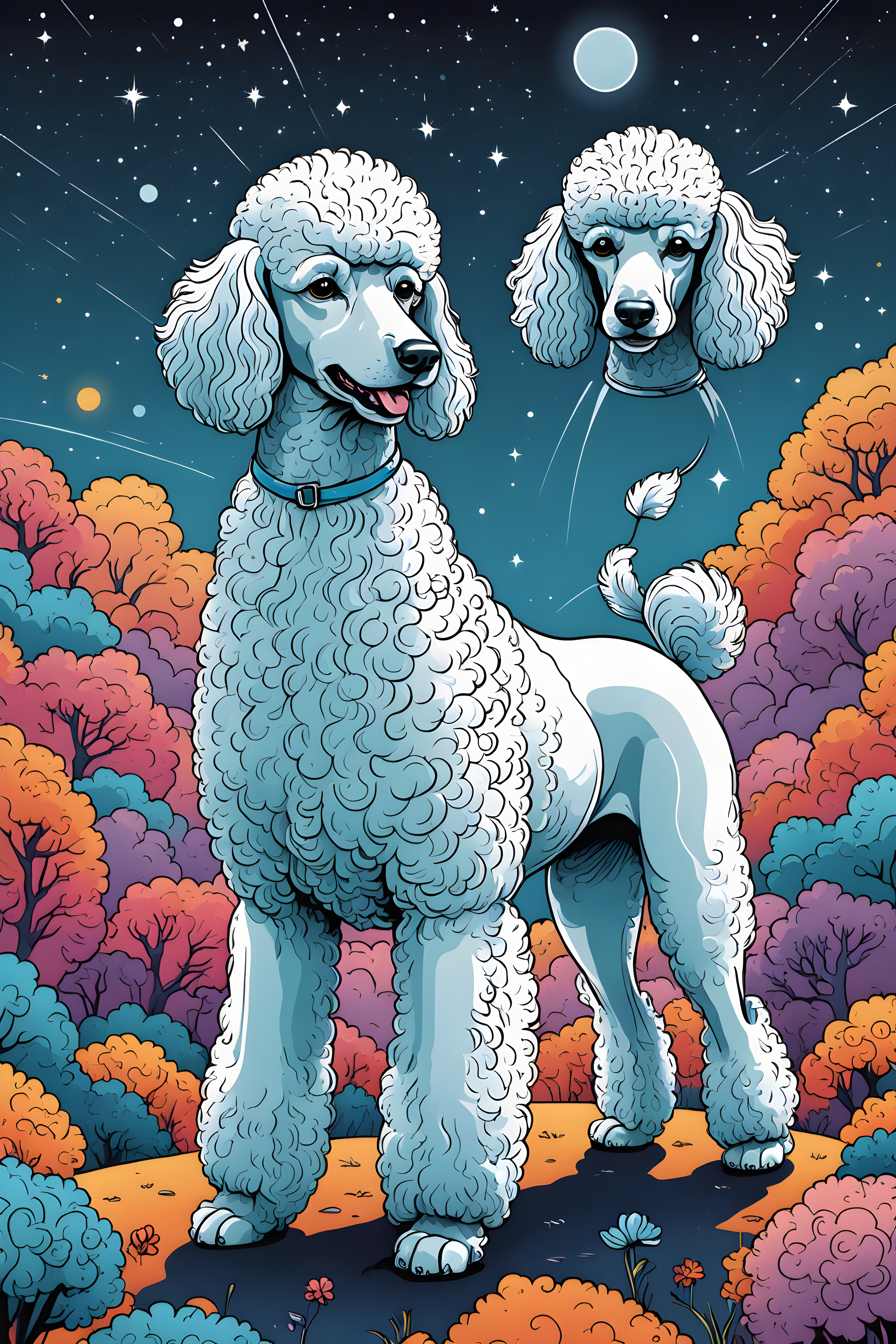 Poodle — Line Art (Fantasy)