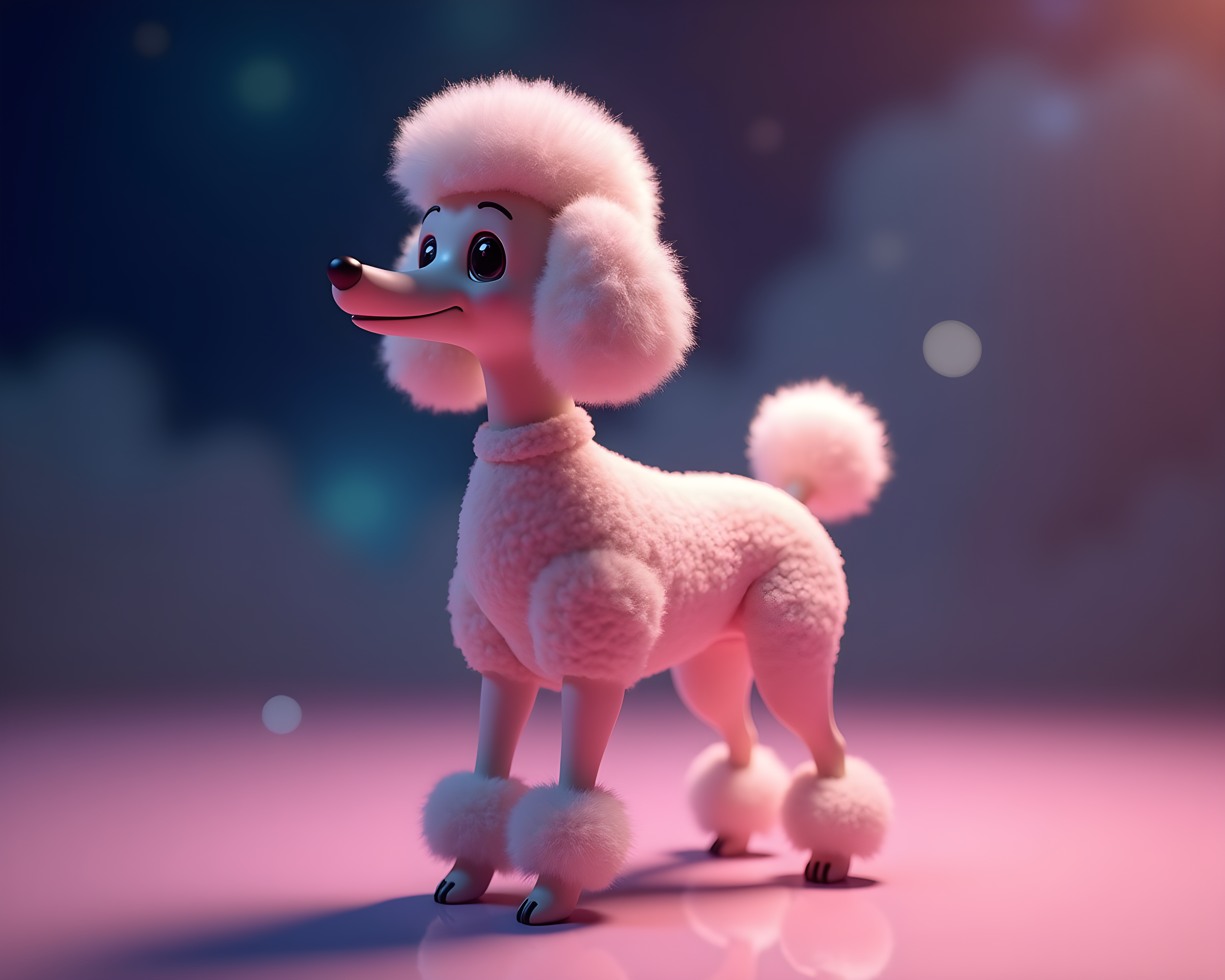 Poodle — 3D Render (Fantasy)