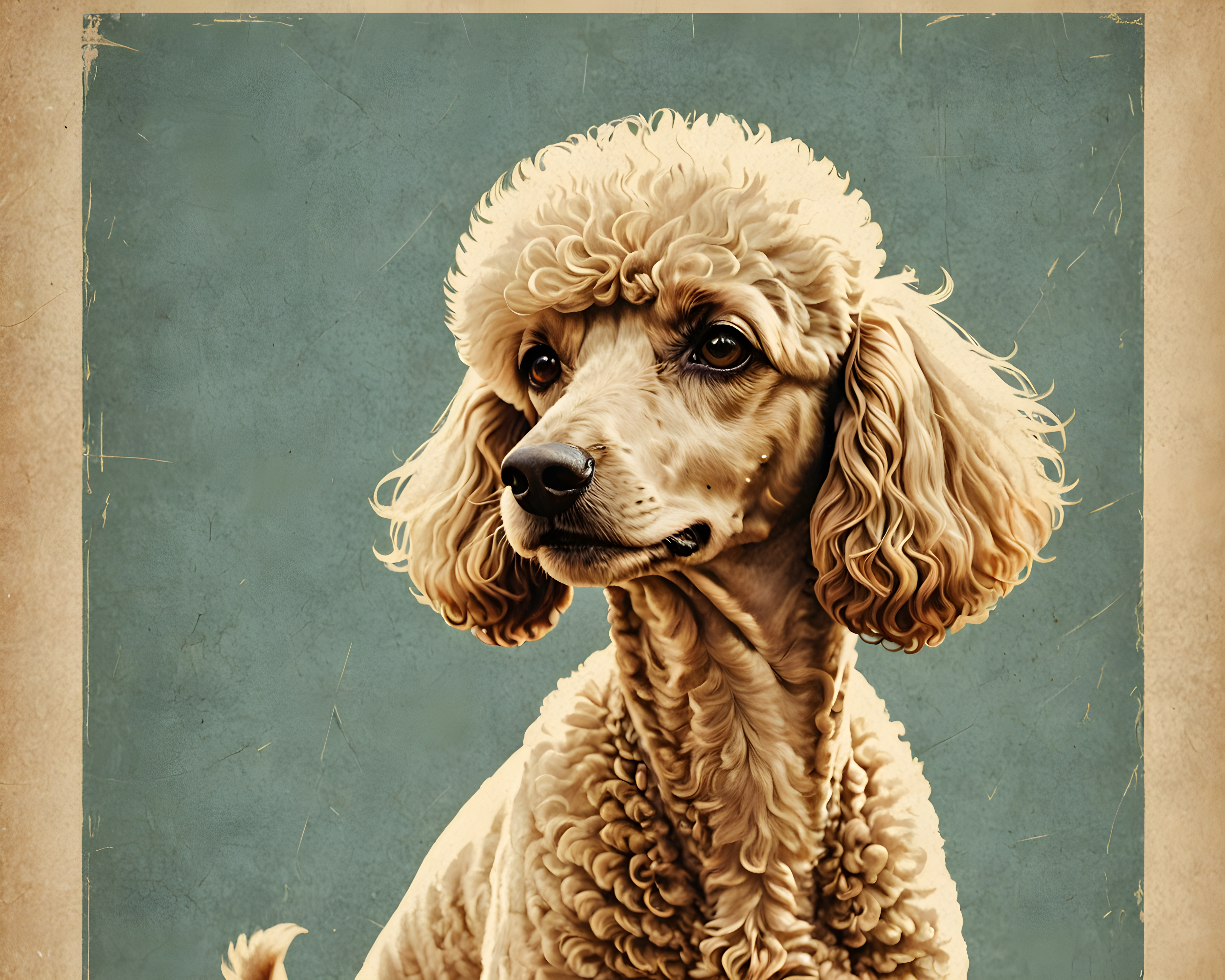 Poodle — Vintage Poster (Emotional)