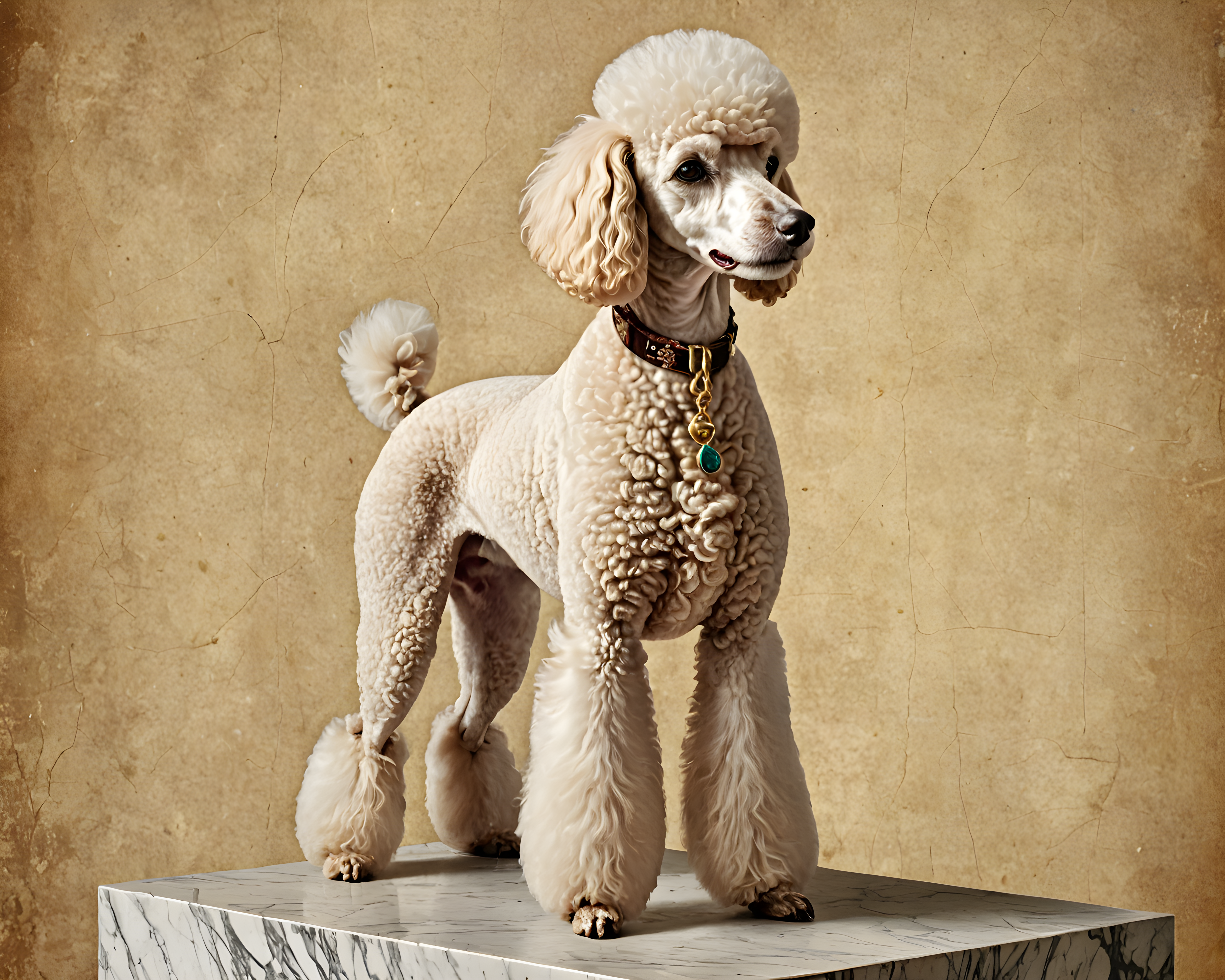 Poodle — Vintage Poster (Luxury)