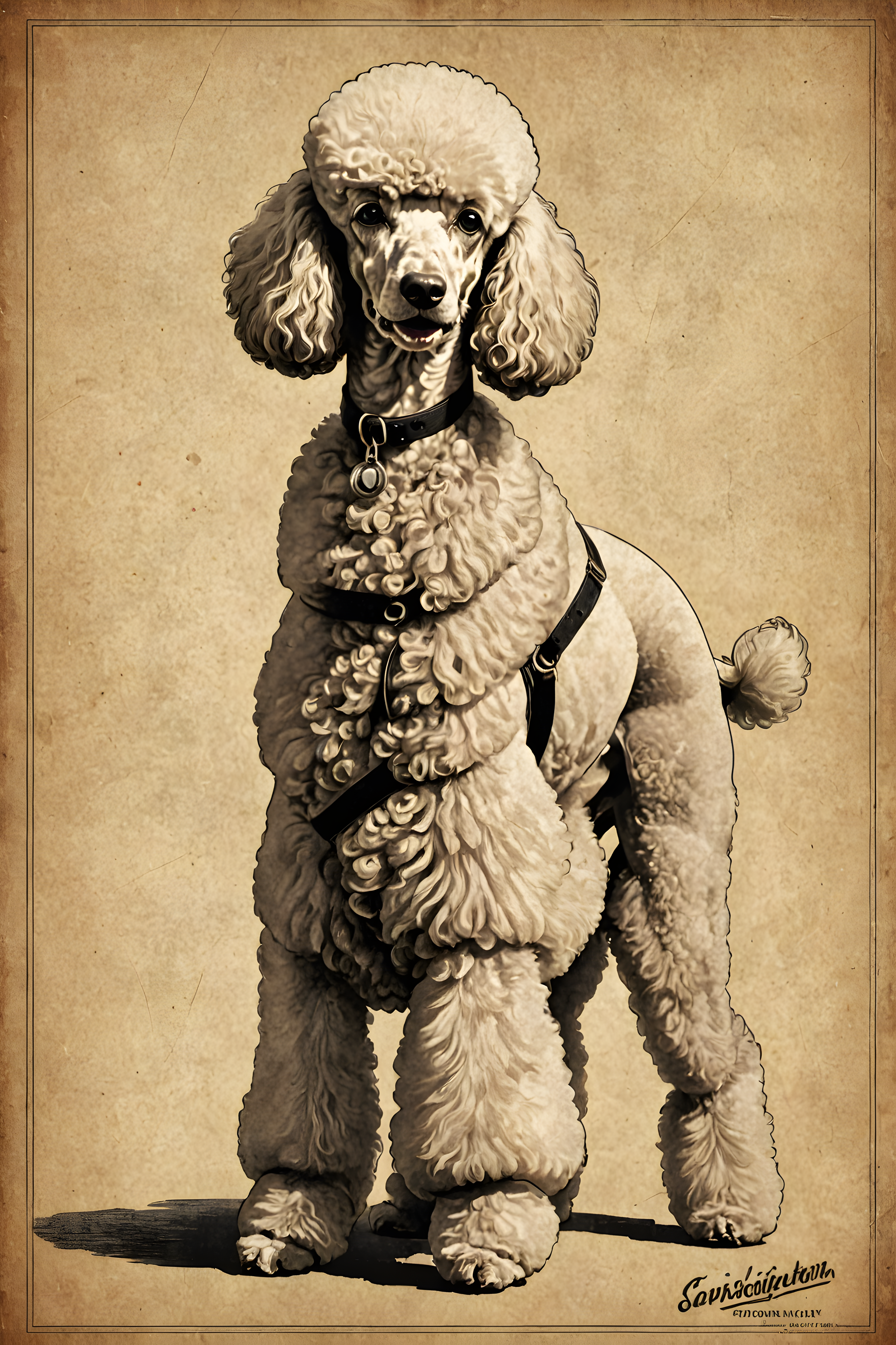 Poodle — Vintage Poster (Motivational)