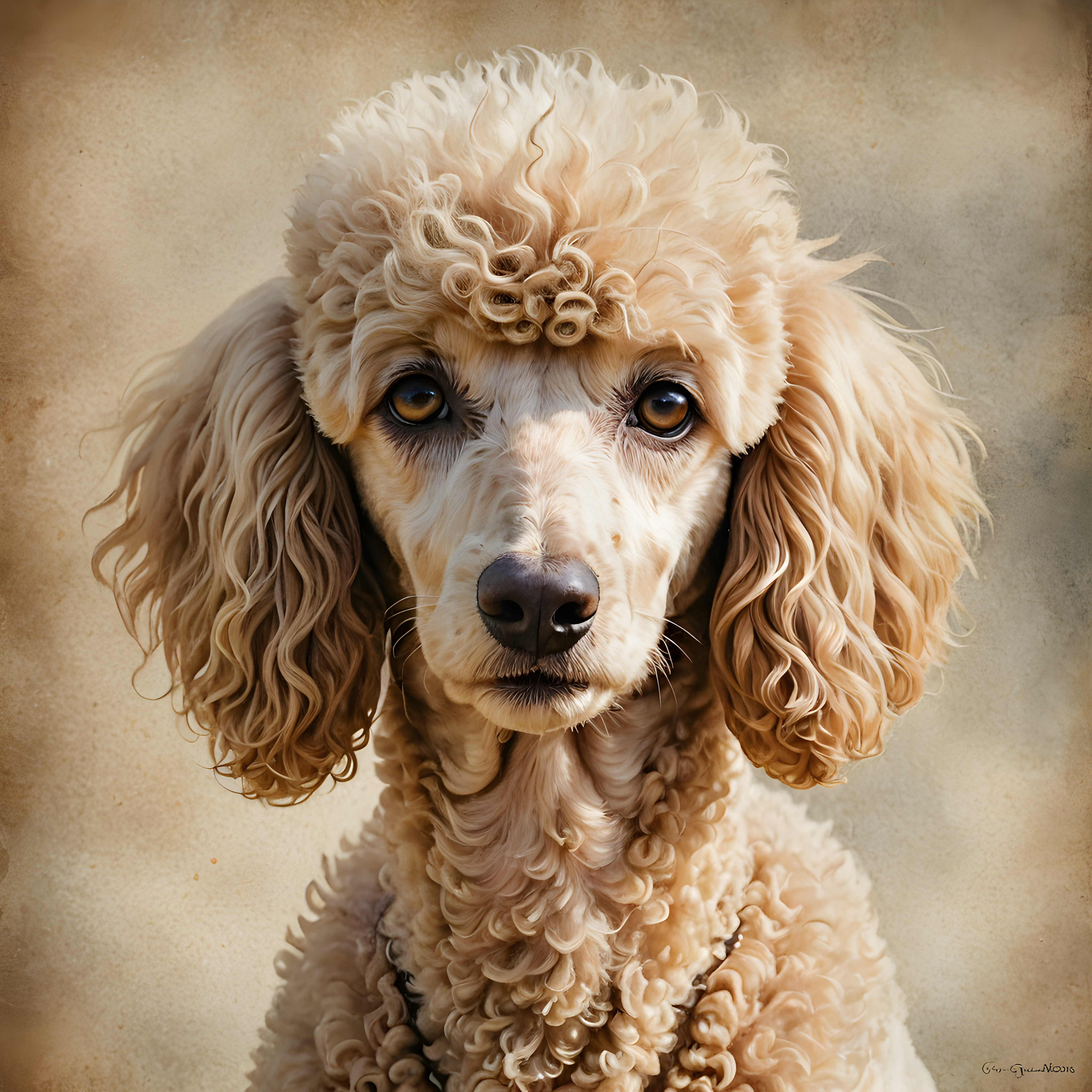 Poodle — Watercolor (Emotional)