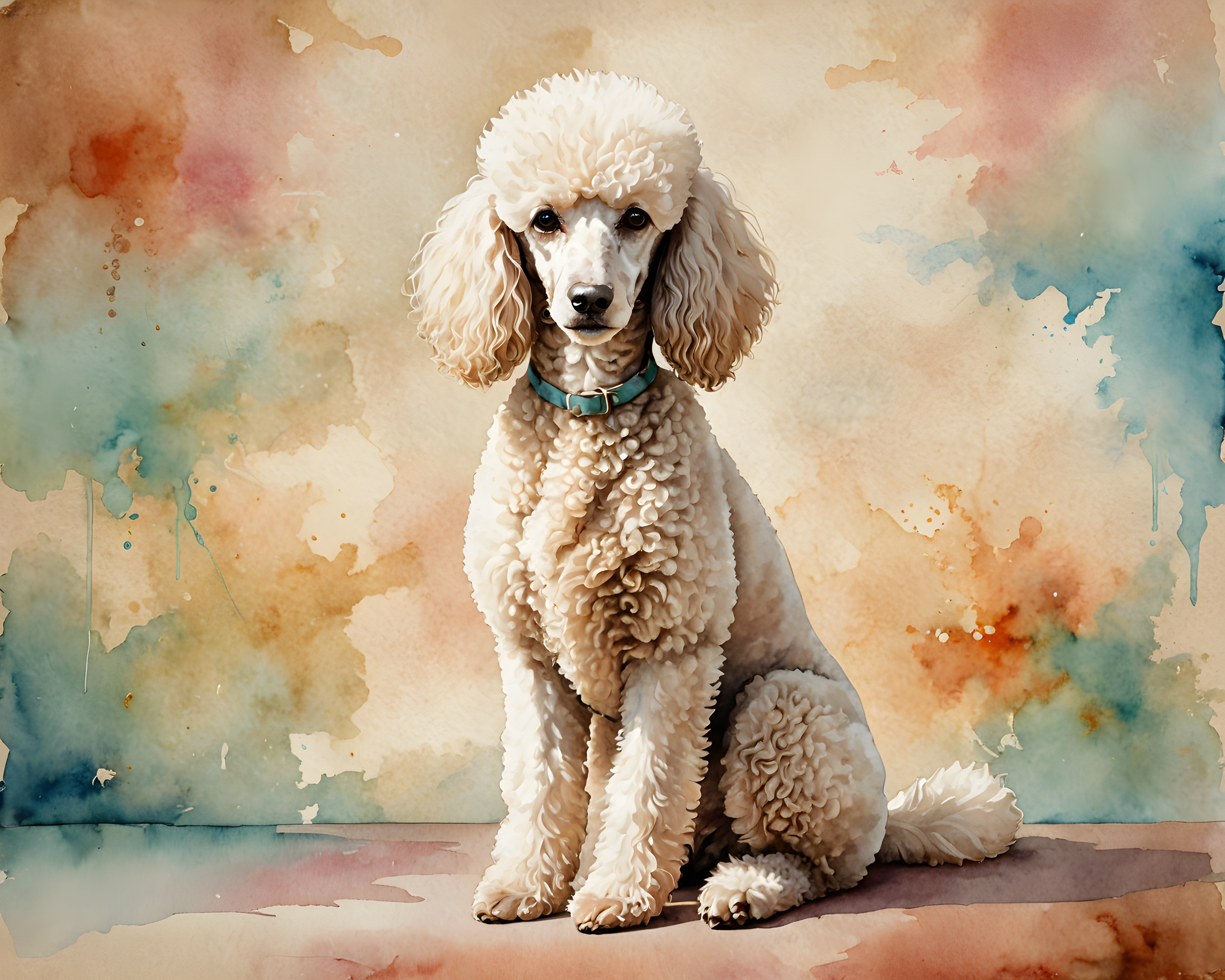 Poodle — Watercolor (Fantasy)