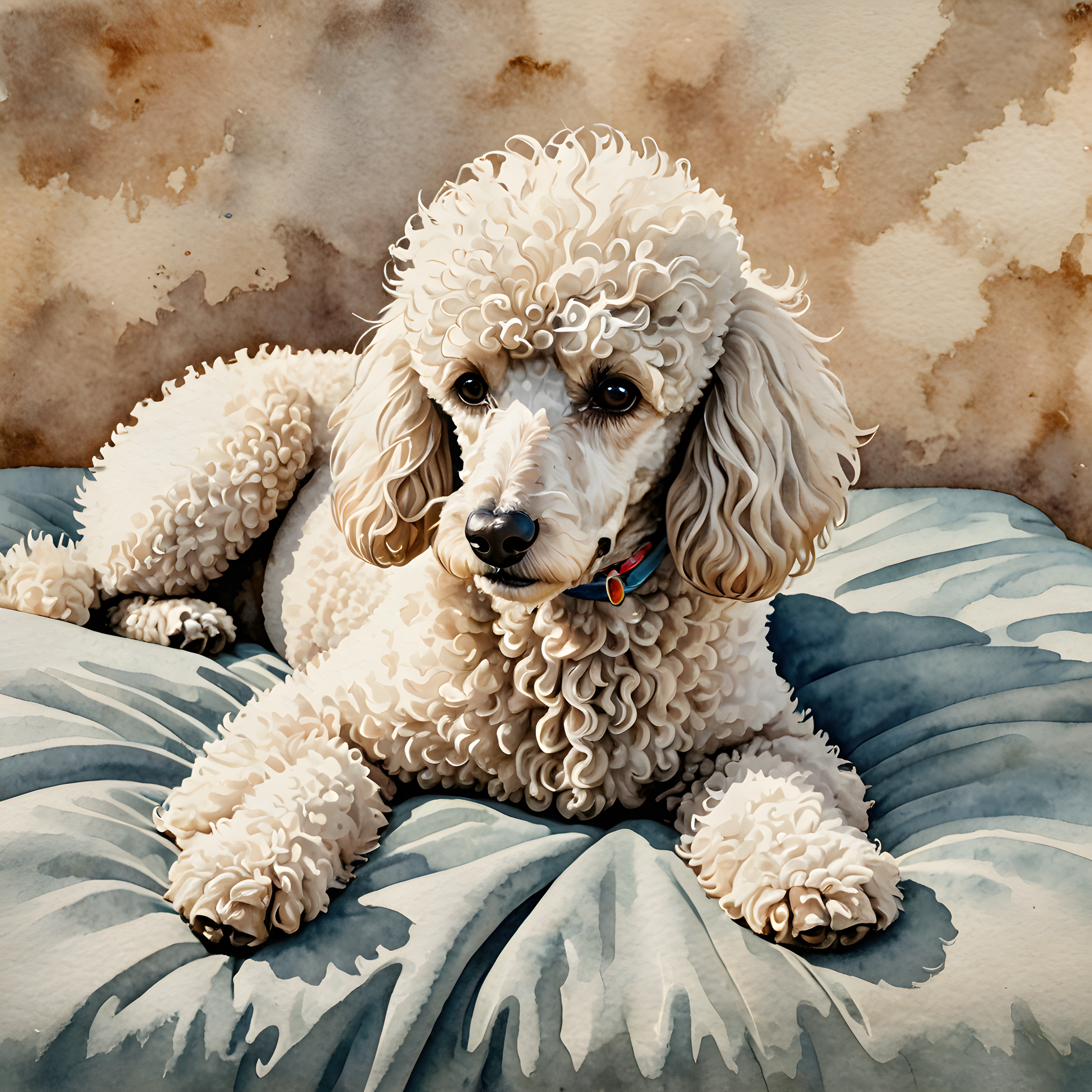 Poodle — Watercolor (Funny)