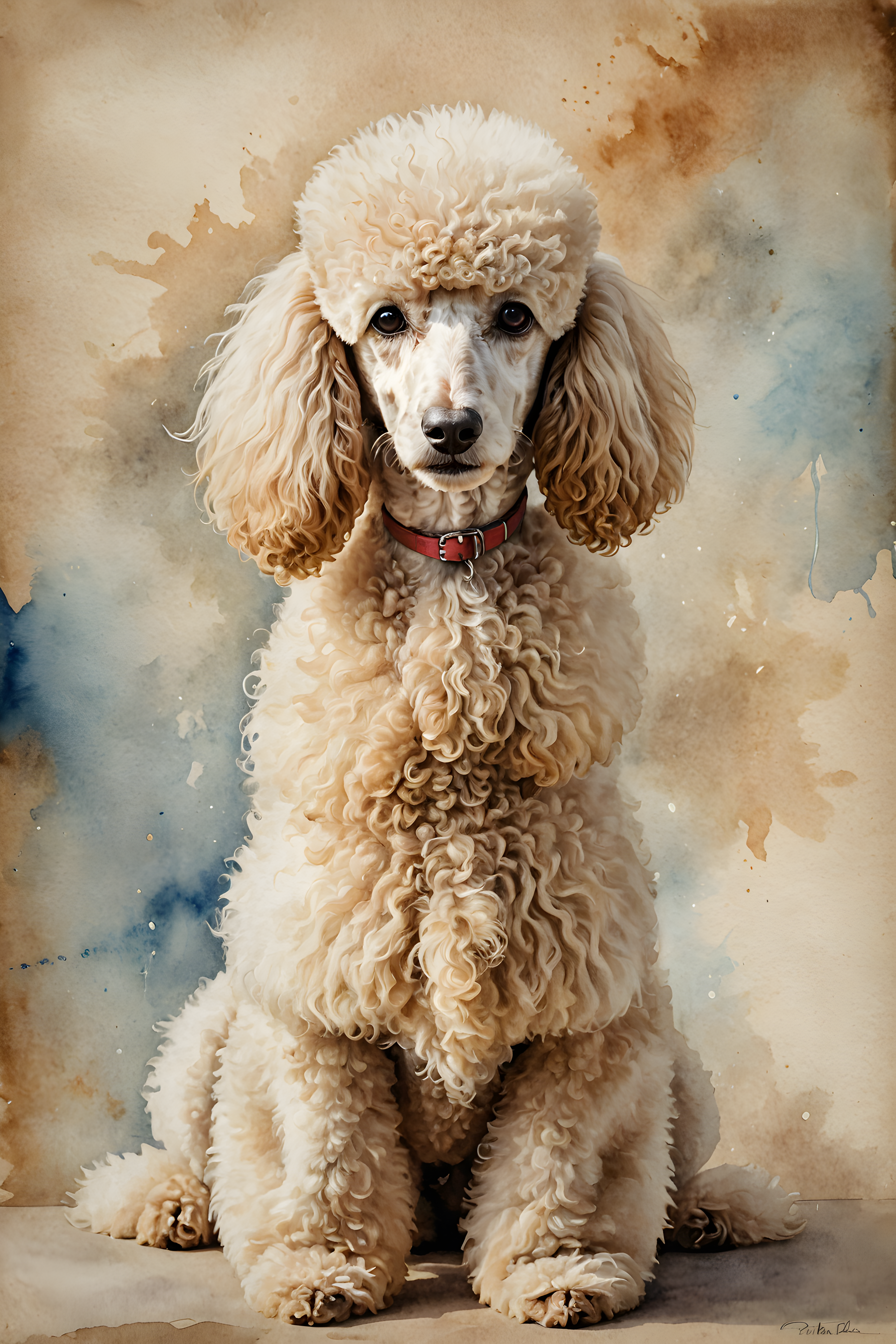 Poodle — Watercolor (Motivational)