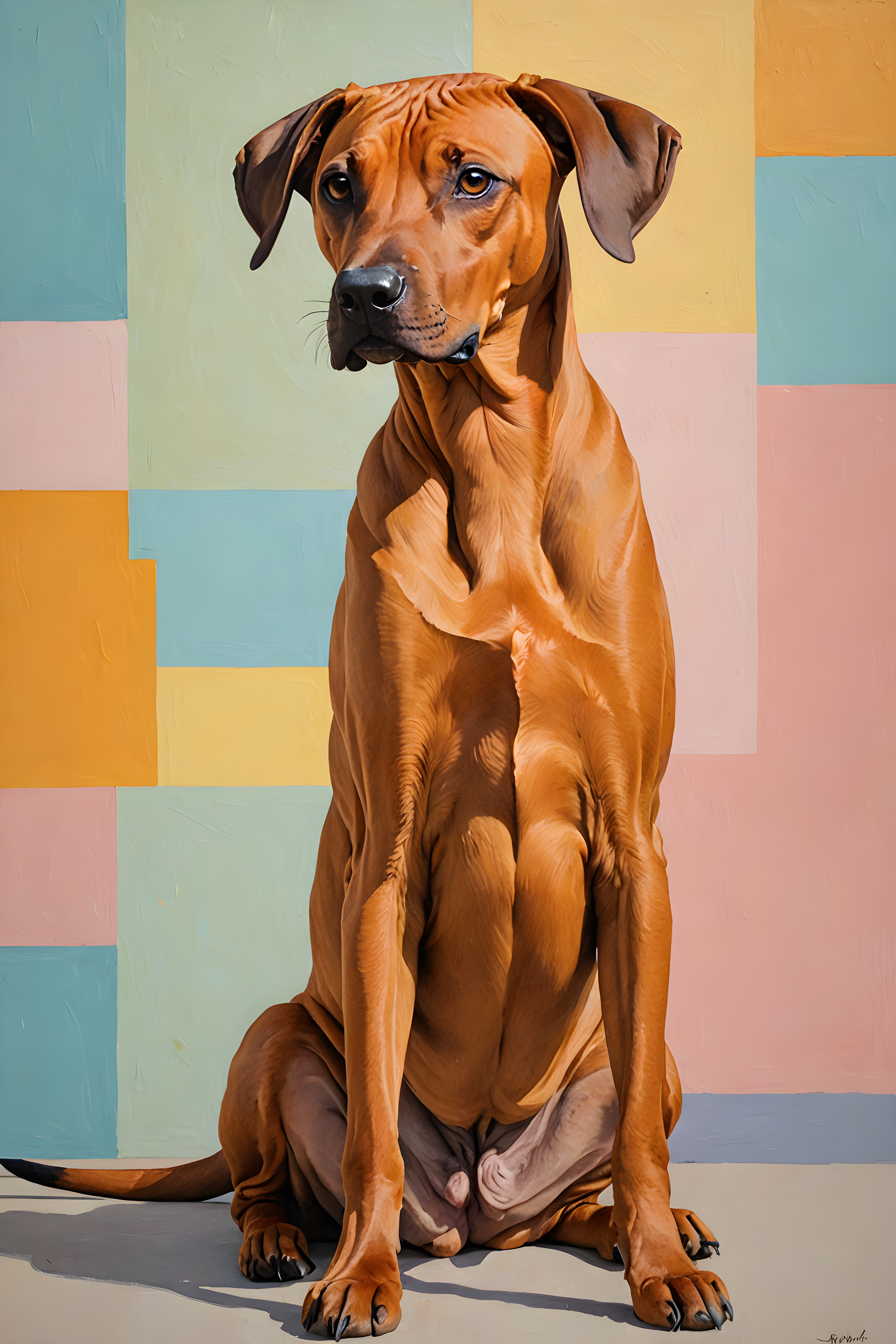 Rhodesian Ridgeback — Abstract (Cute)