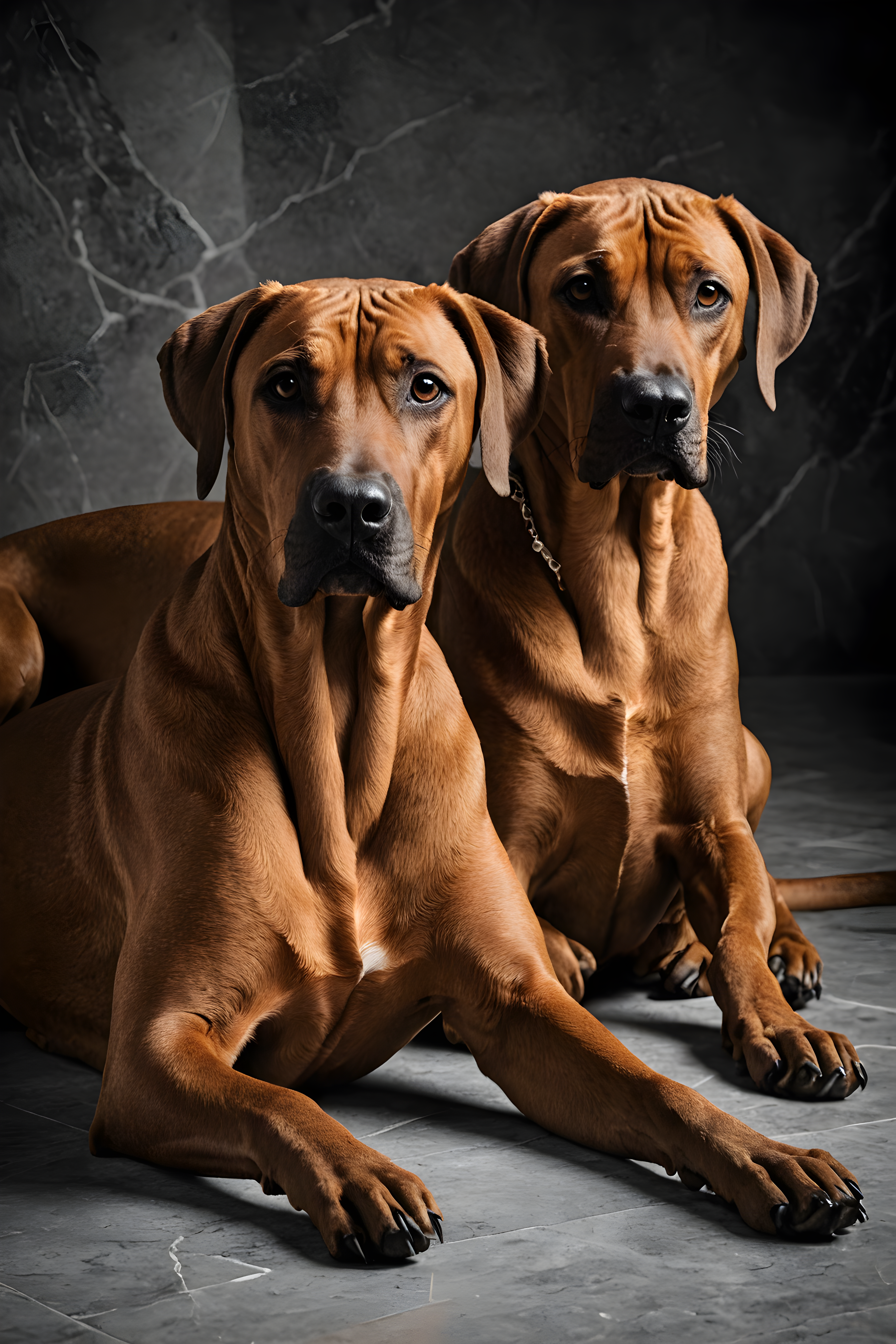 Rhodesian Ridgeback — Black & White (Luxury)