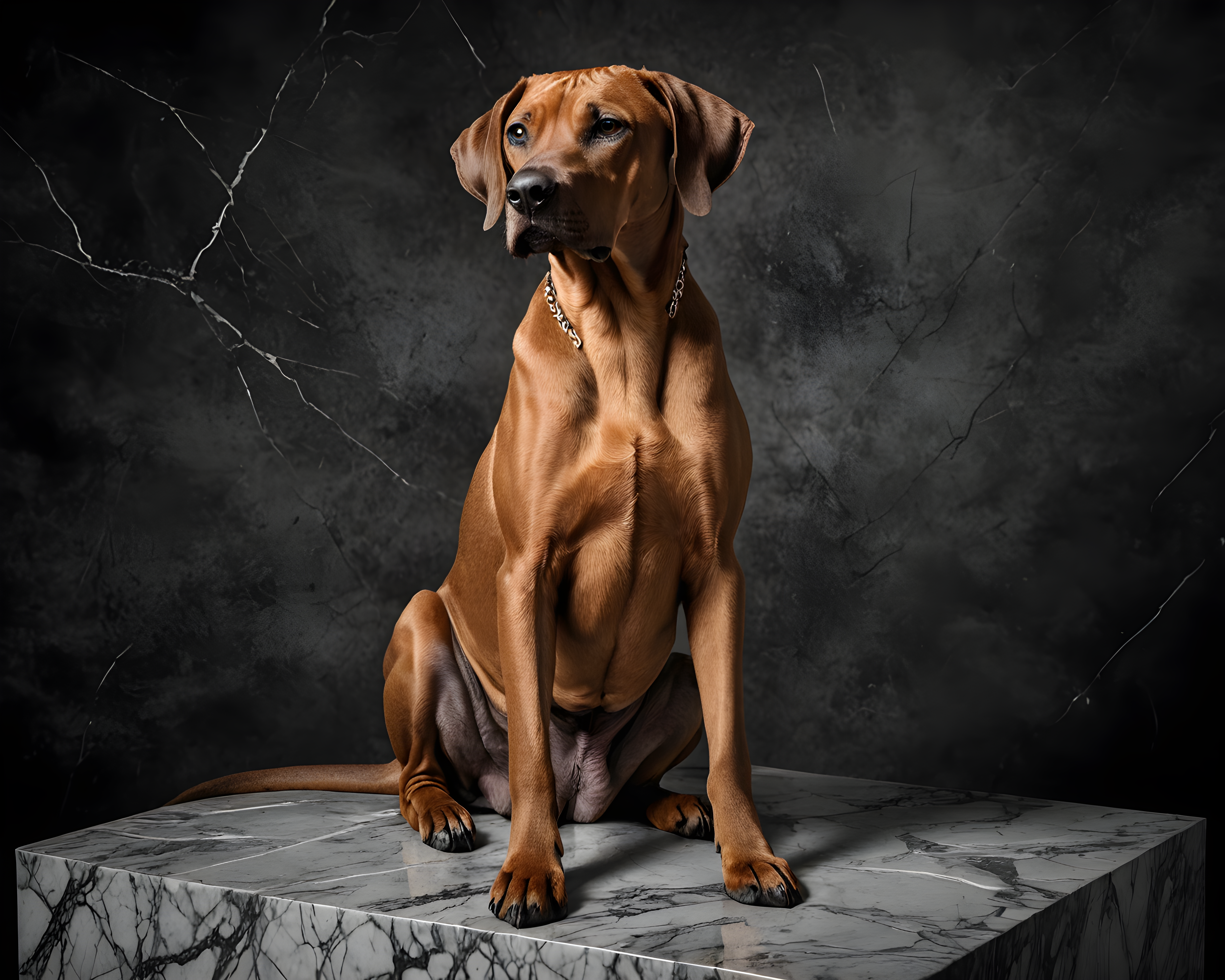 Rhodesian Ridgeback — Black & White (Luxury)