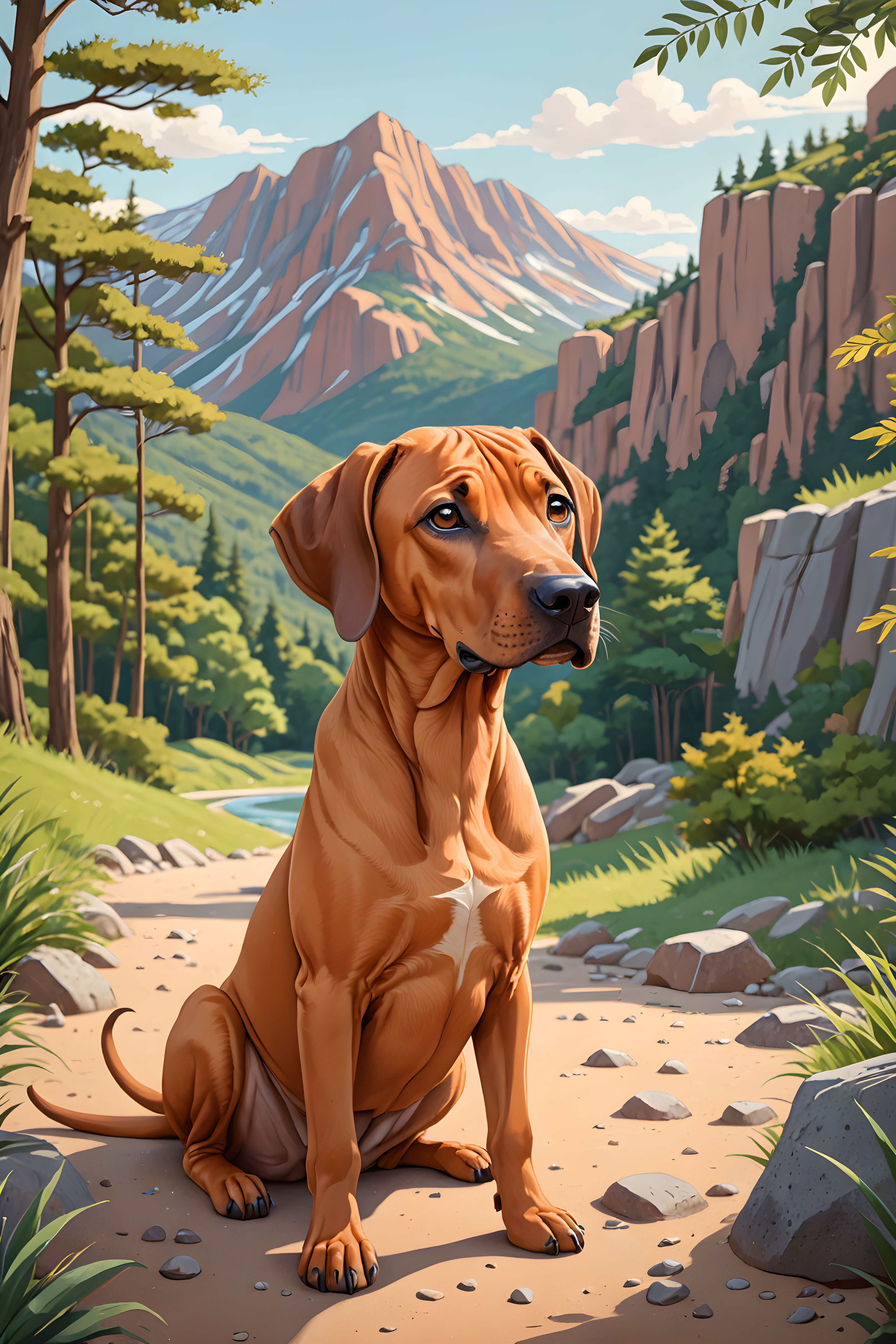 Rhodesian Ridgeback — Cartoon / Kawaii (Cute)
