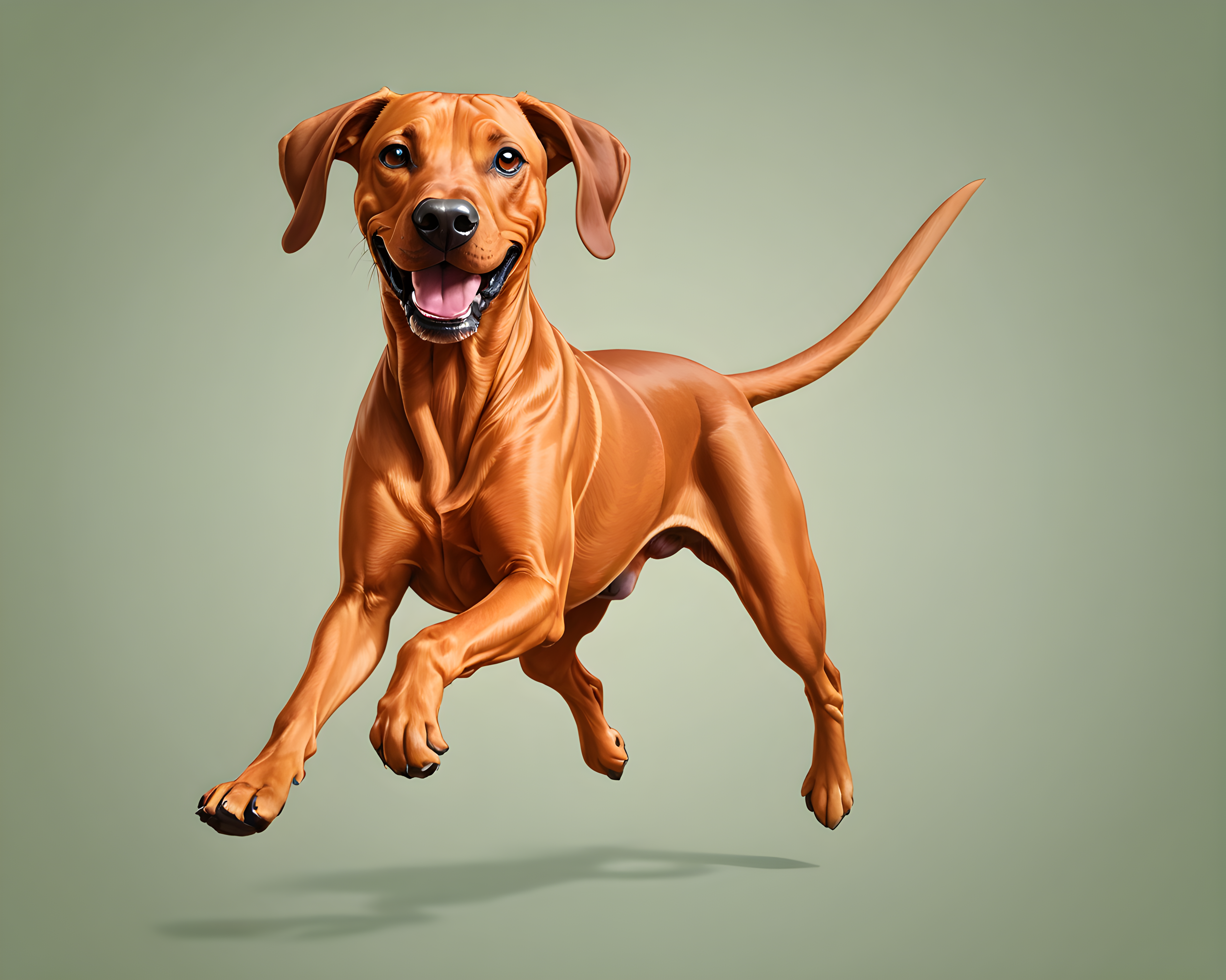 Rhodesian Ridgeback — Cartoon / Kawaii (Energetic)