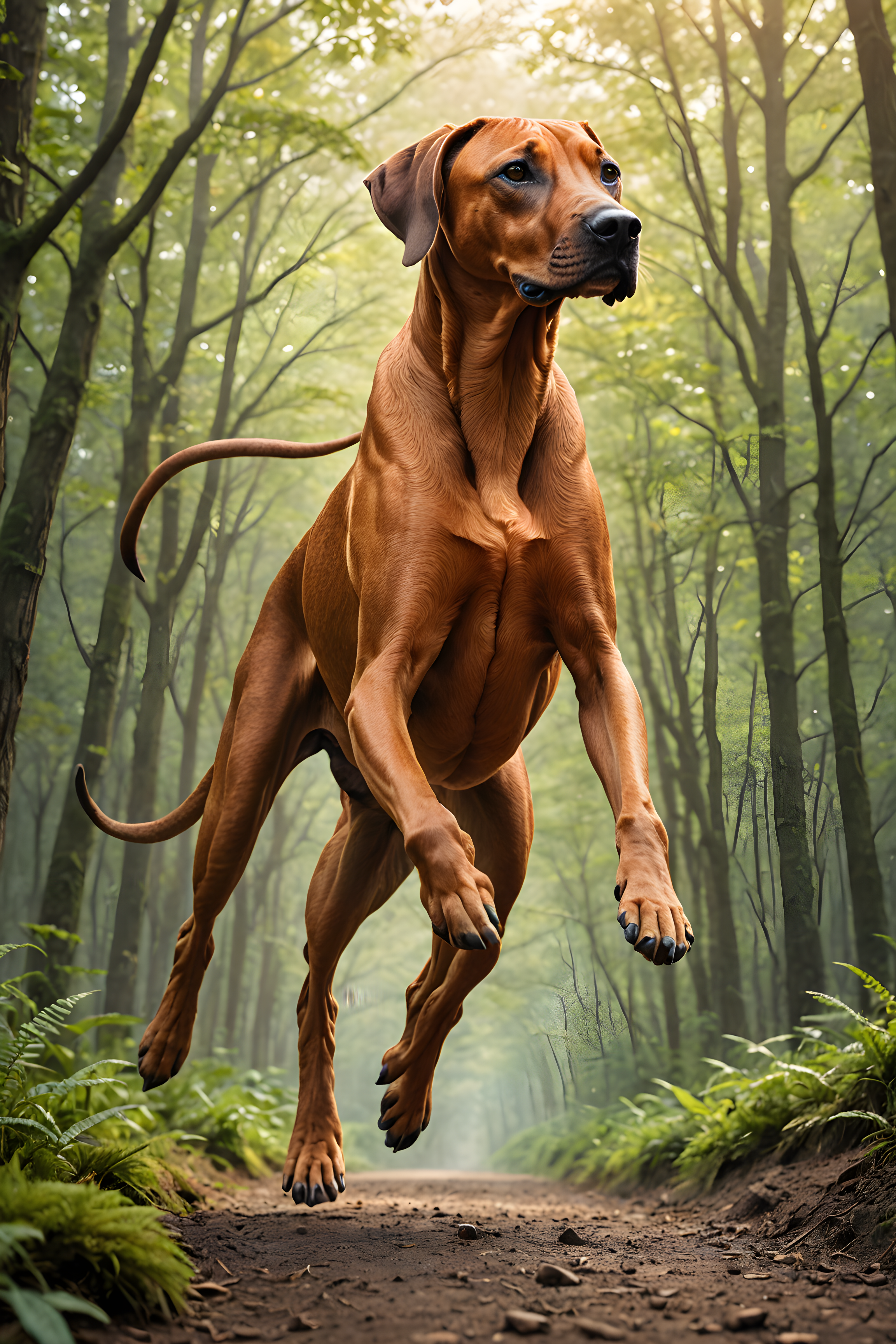 Rhodesian Ridgeback — Line Art (Fantasy)