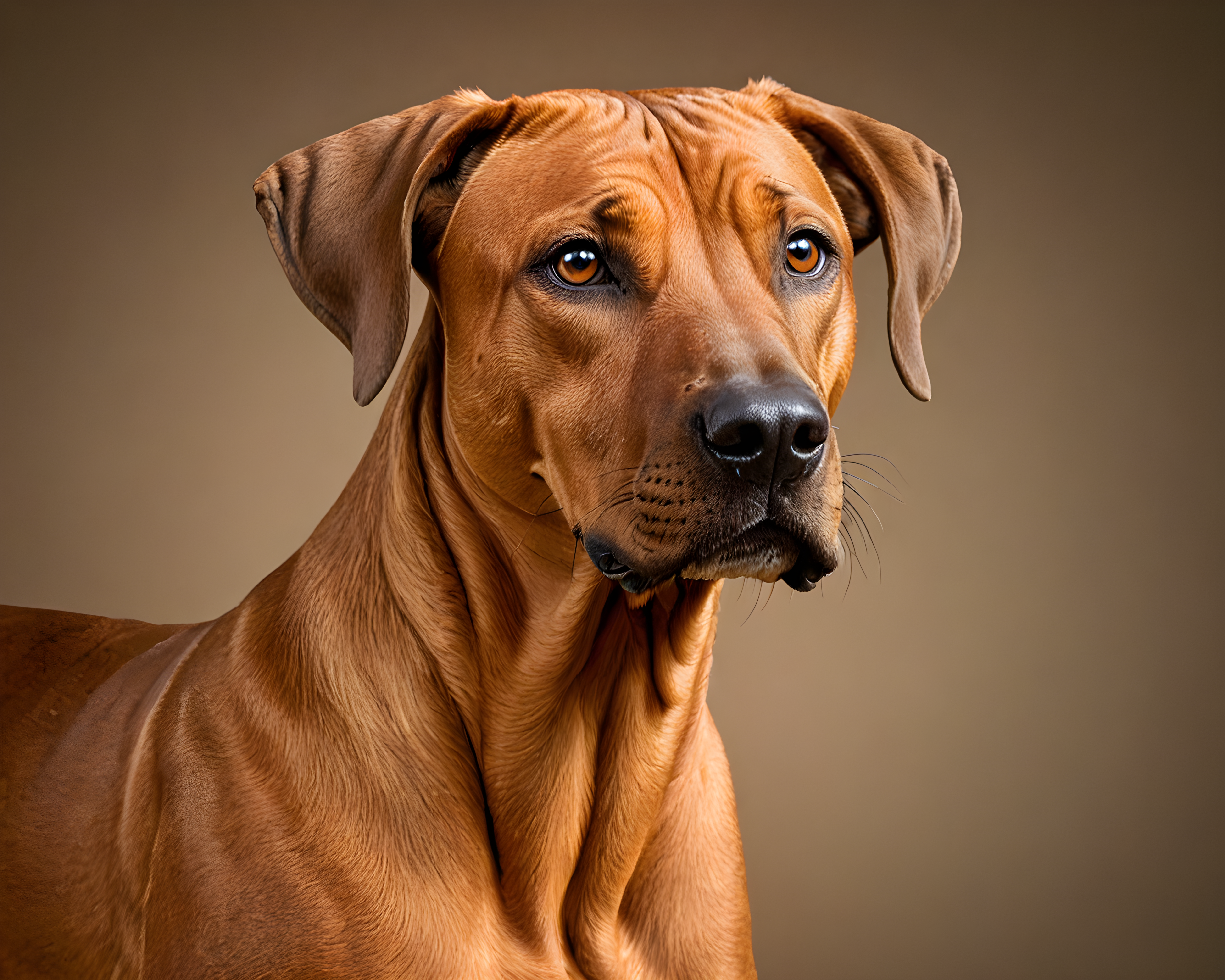 Rhodesian Ridgeback — Line Art (Playful)