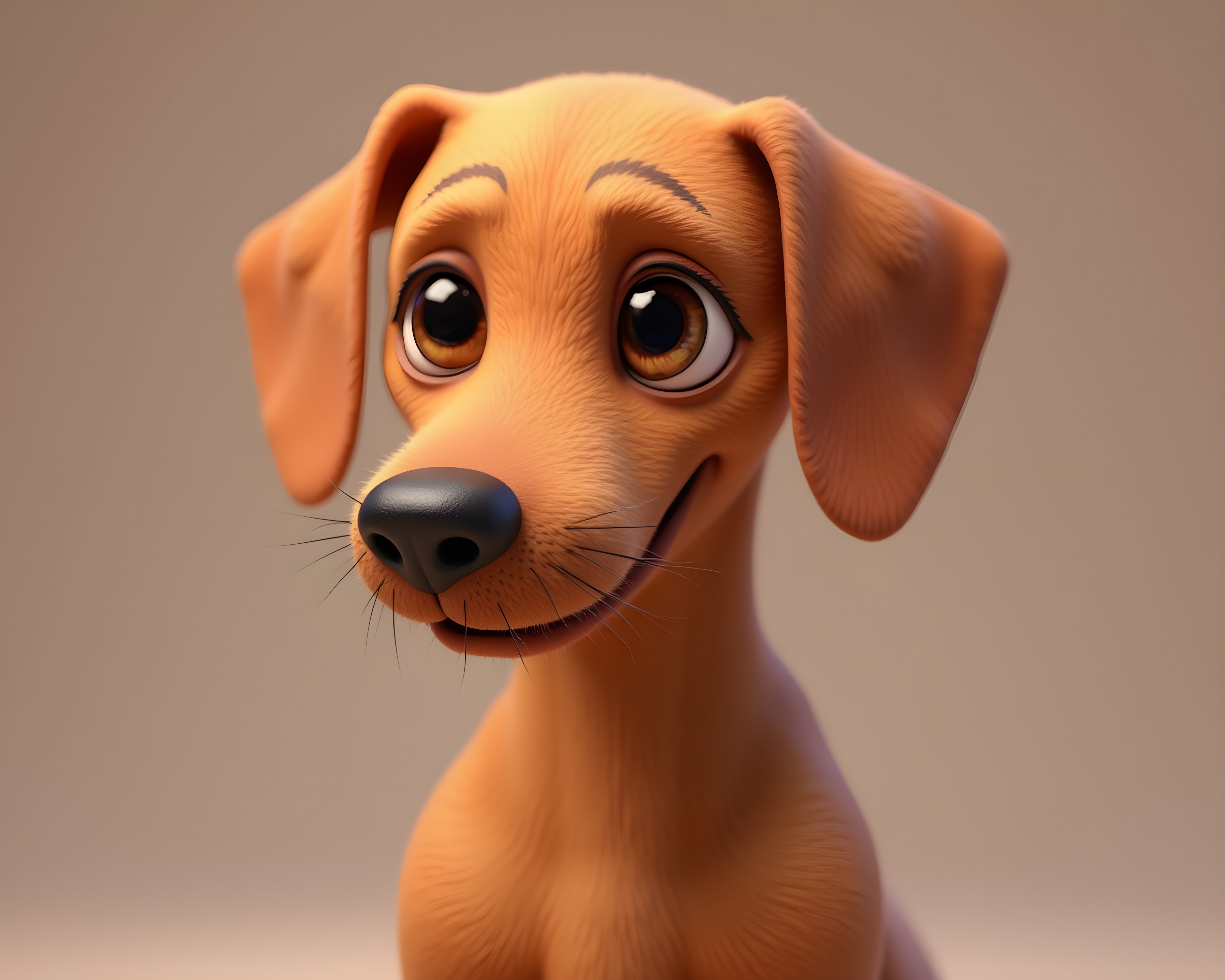 Rhodesian Ridgeback — 3D Render (Cute)
