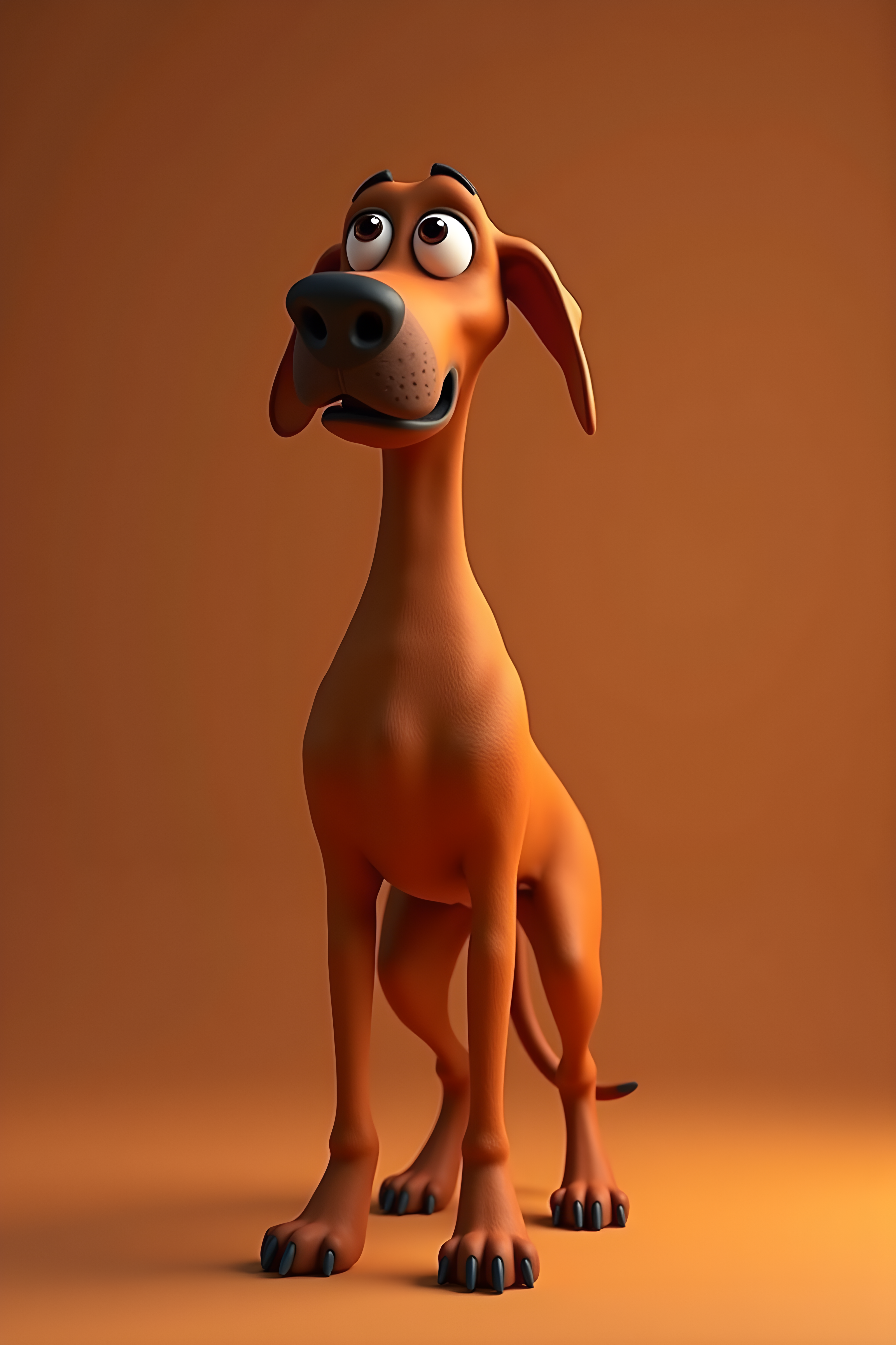 Rhodesian Ridgeback — 3D Render (Romantic)