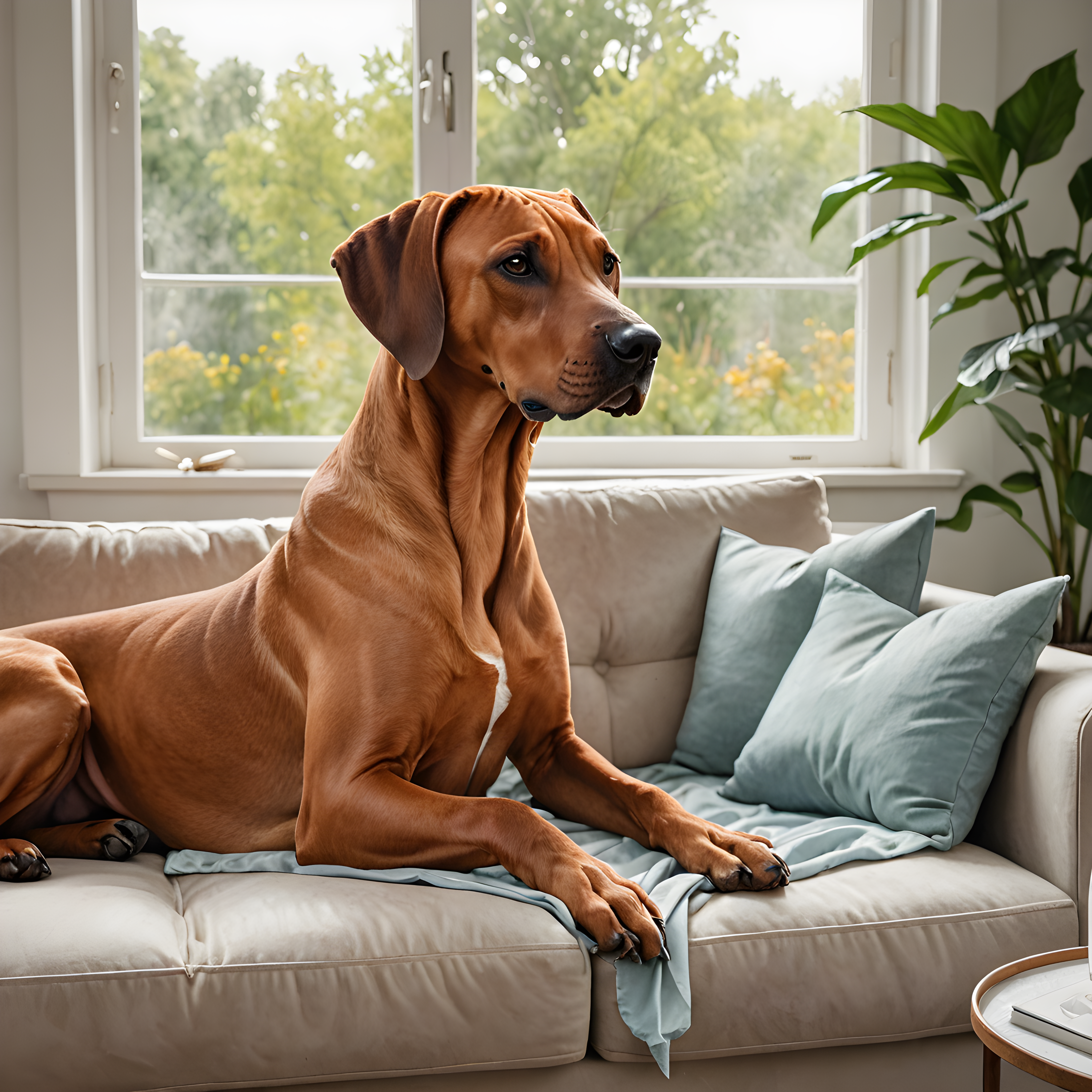 Rhodesian Ridgeback — Watercolor (Lifestyle)