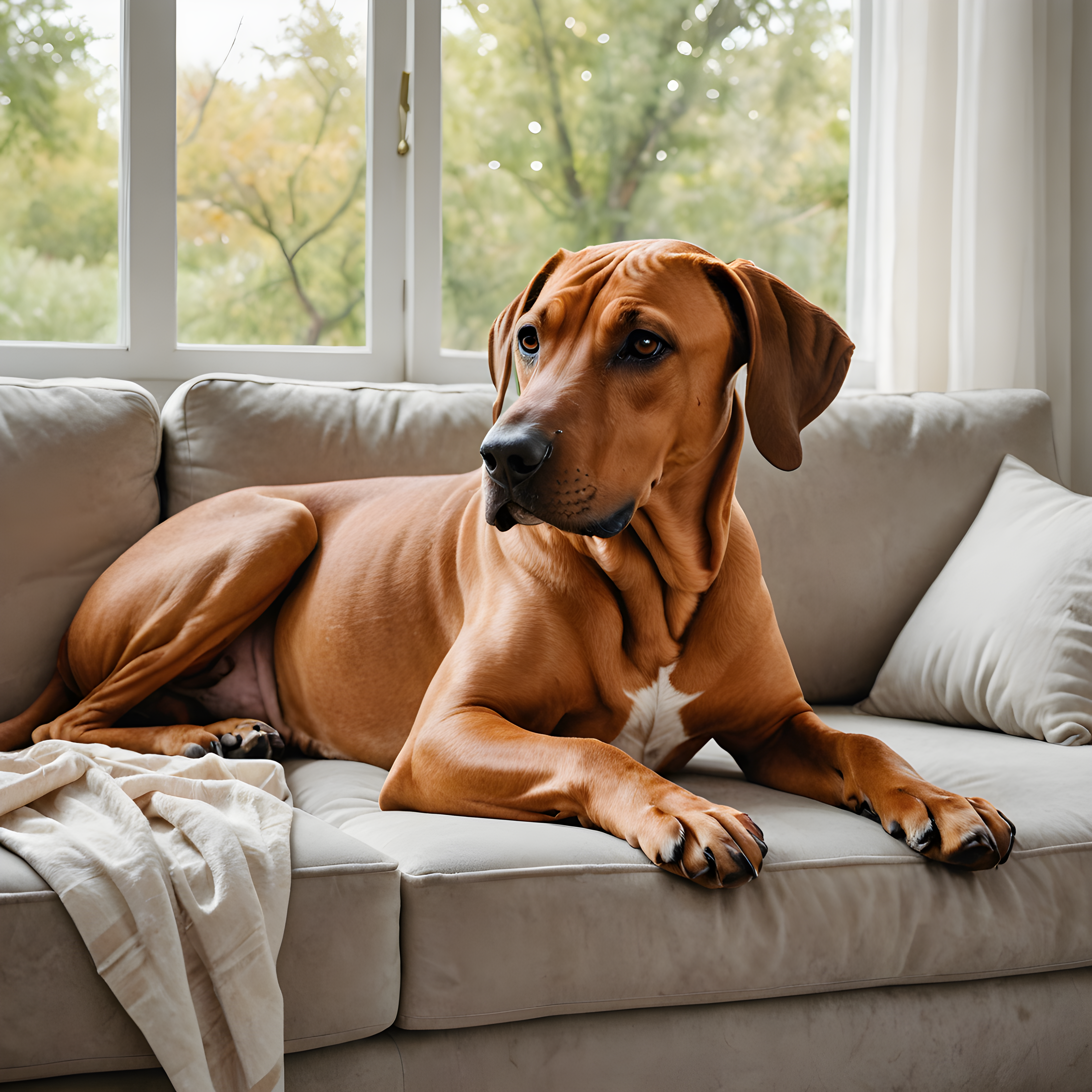 Rhodesian Ridgeback — Watercolor (Lifestyle)