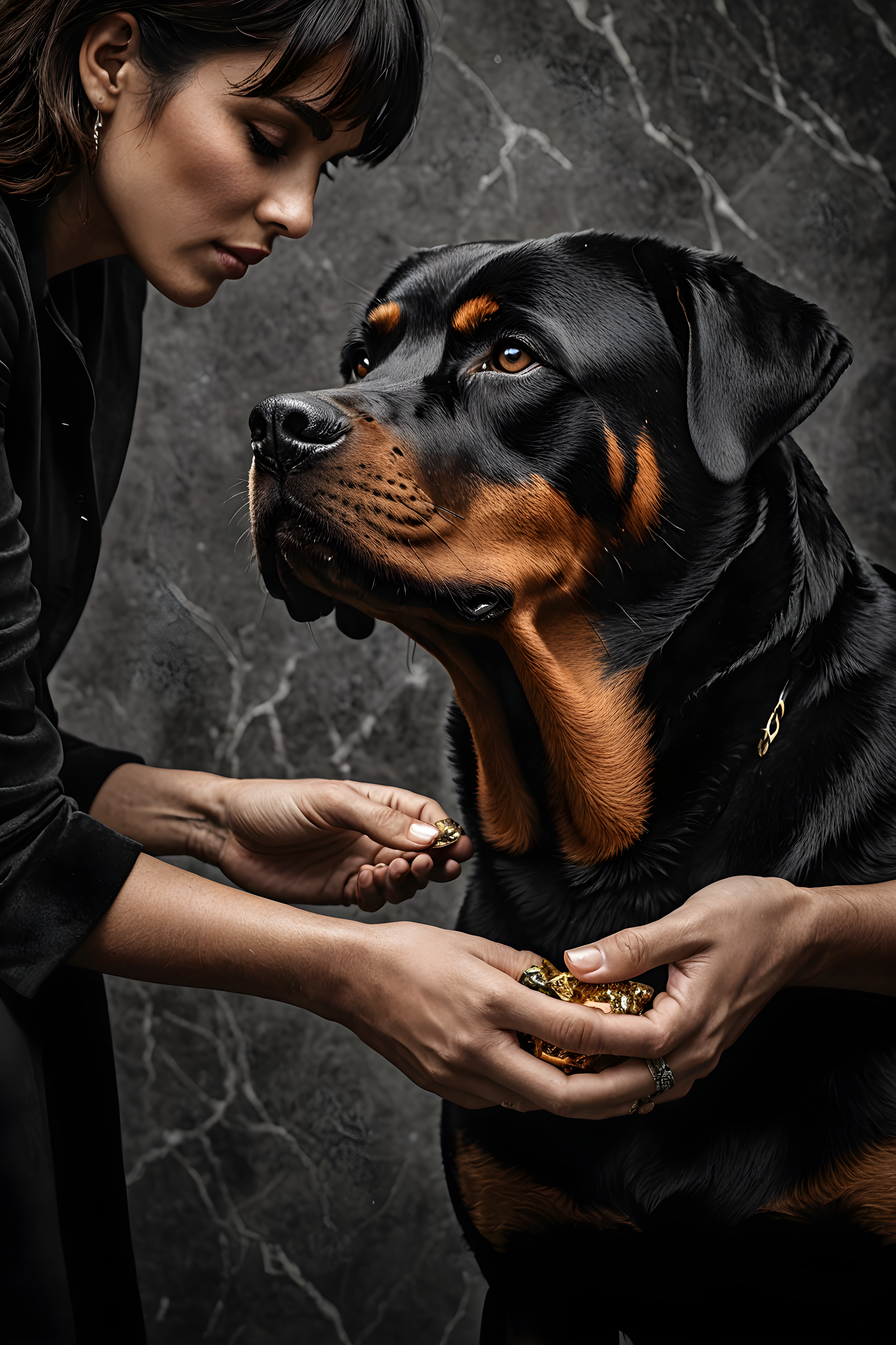 Rottweiler — Black & White (Luxury)