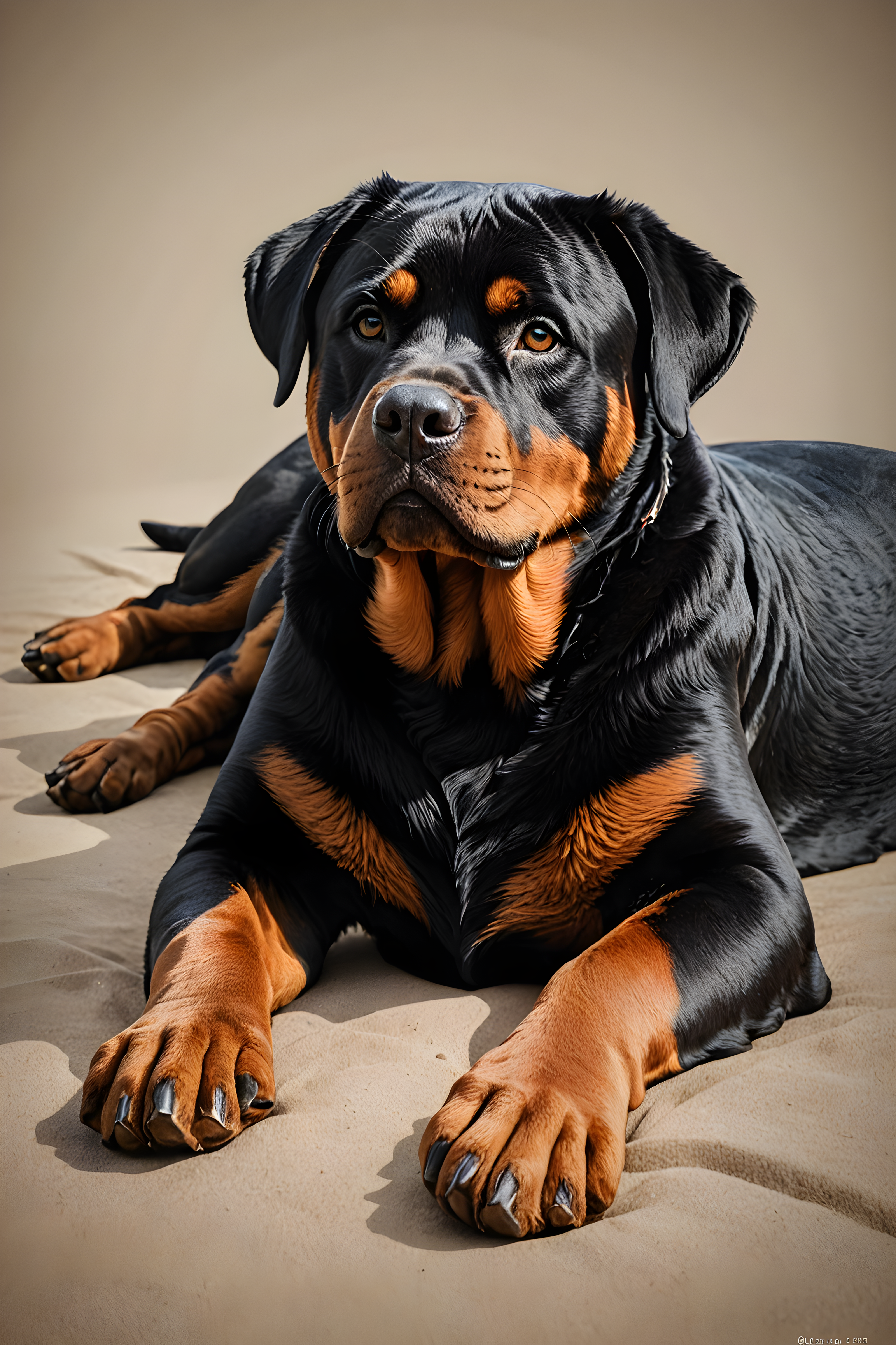 Rottweiler — Line Art (Motivational)