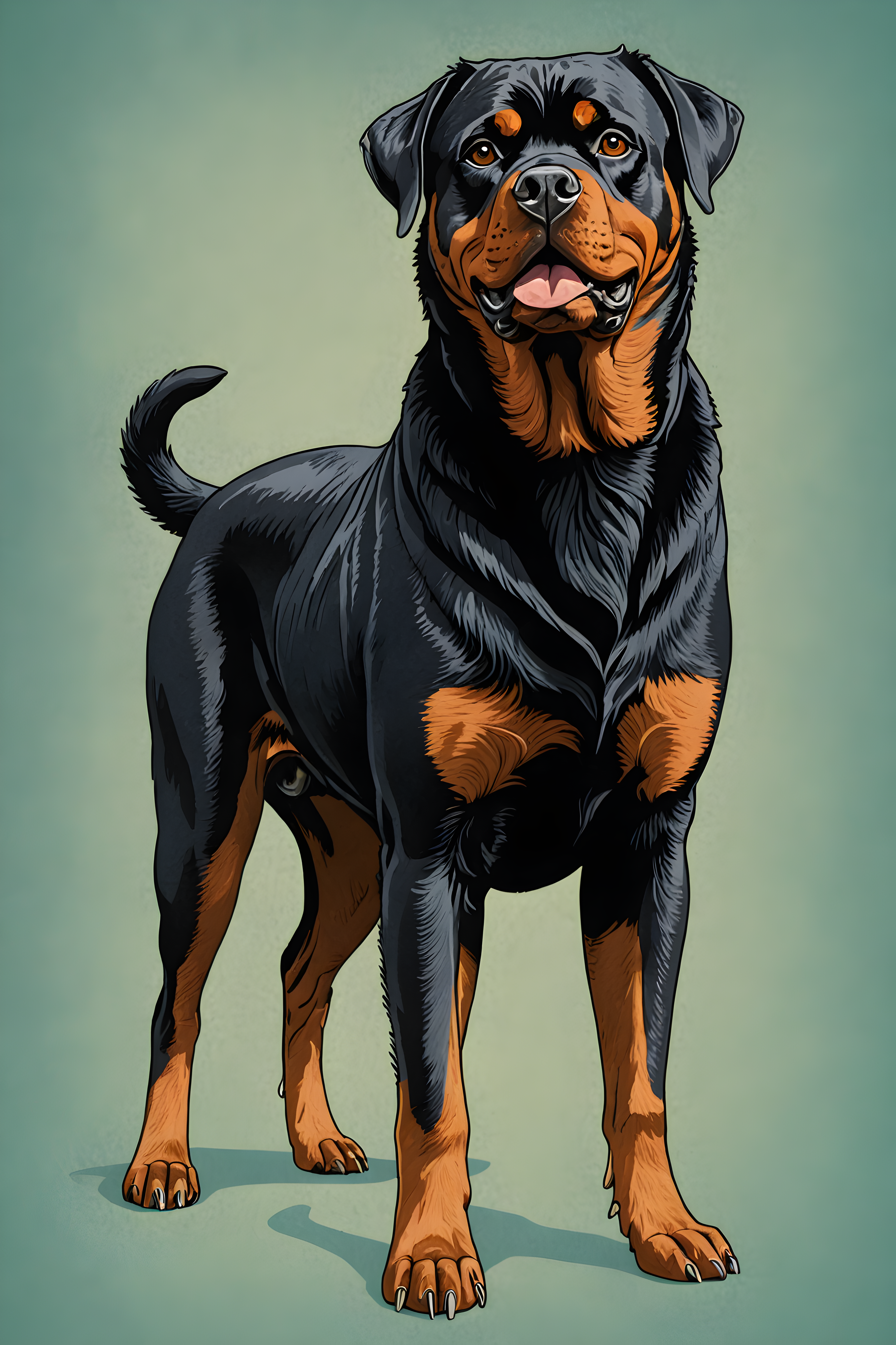 Rottweiler — Retro (Funny)