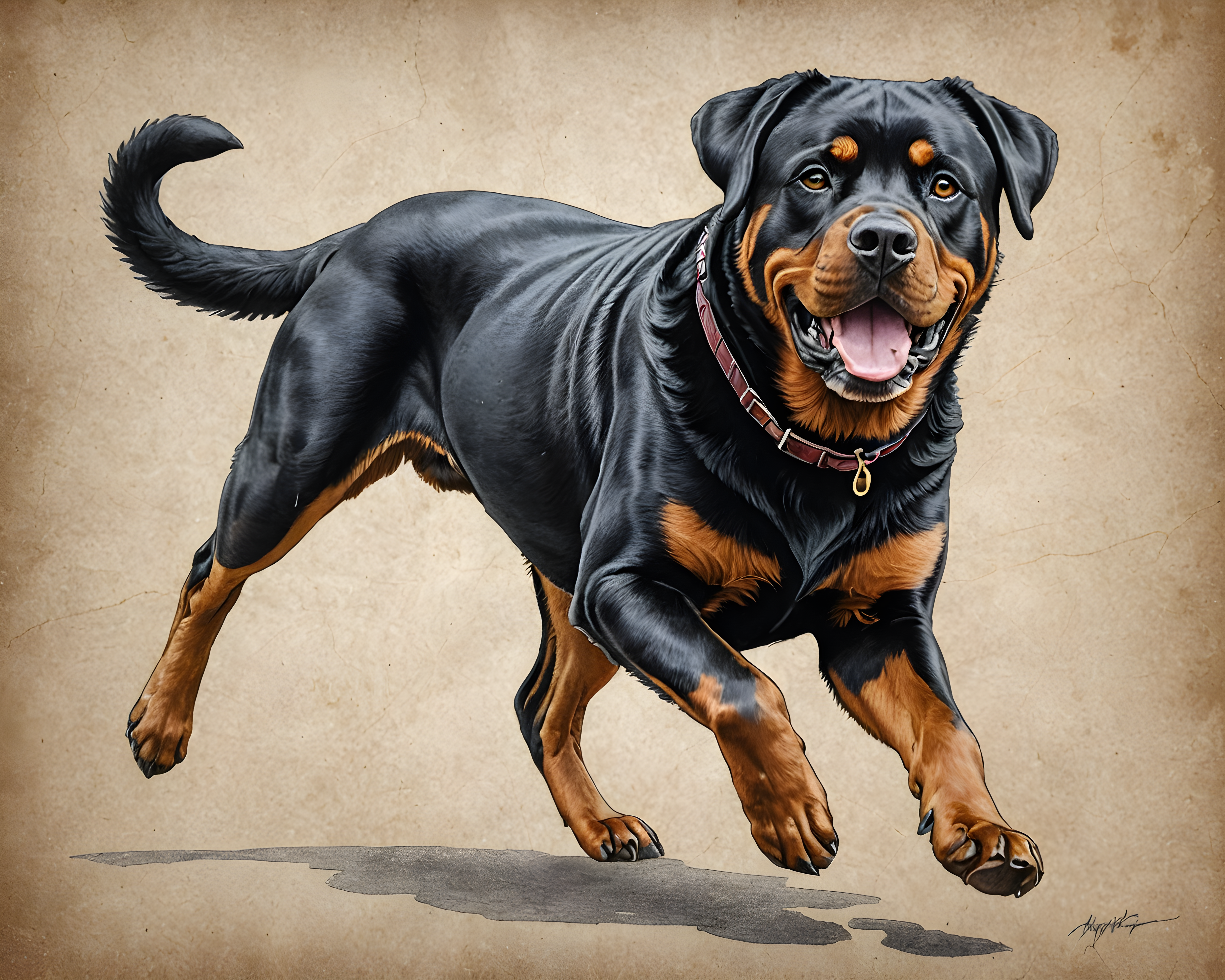 Rottweiler — Pencil Sketch (Luxury)