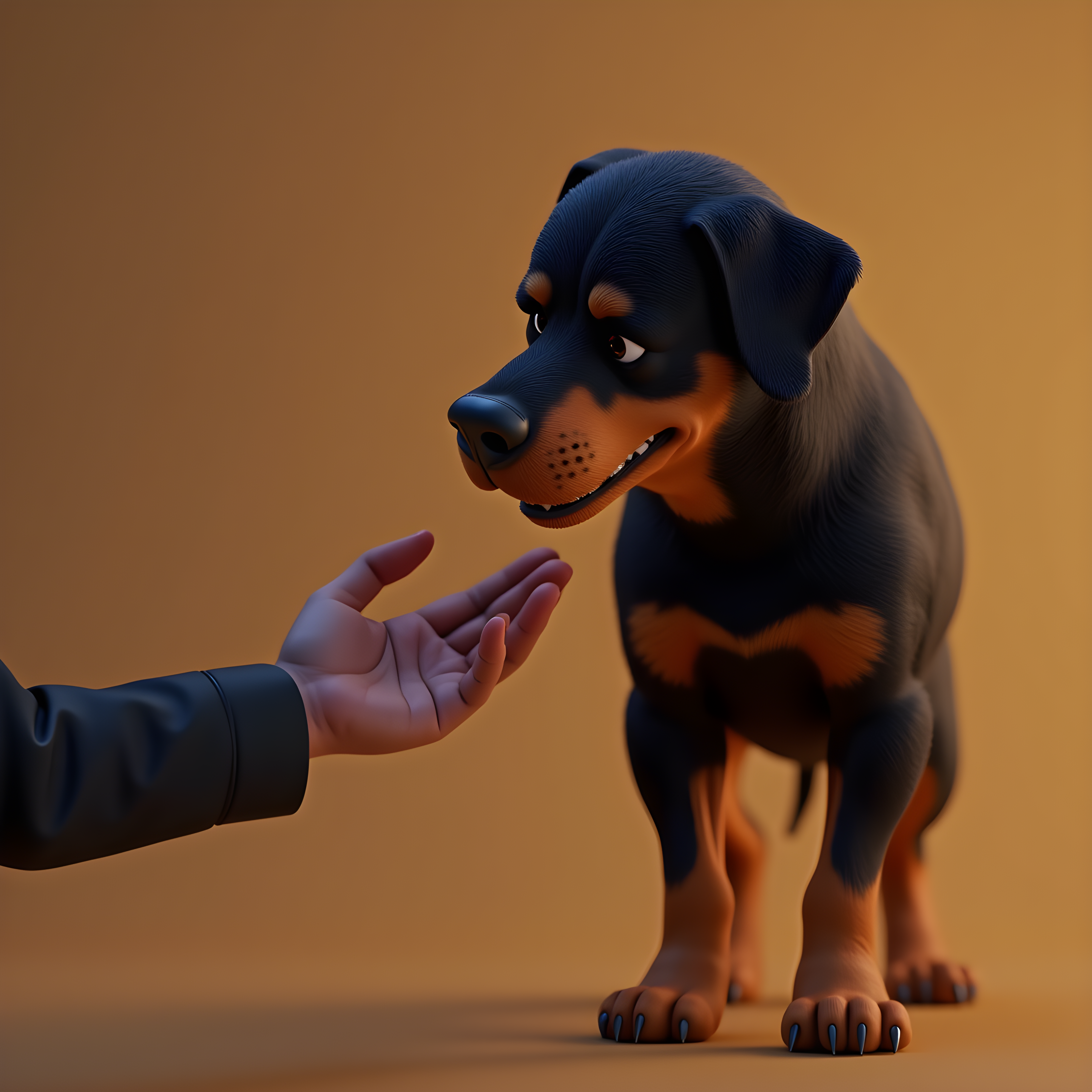 Rottweiler — 3D Render (Funny)