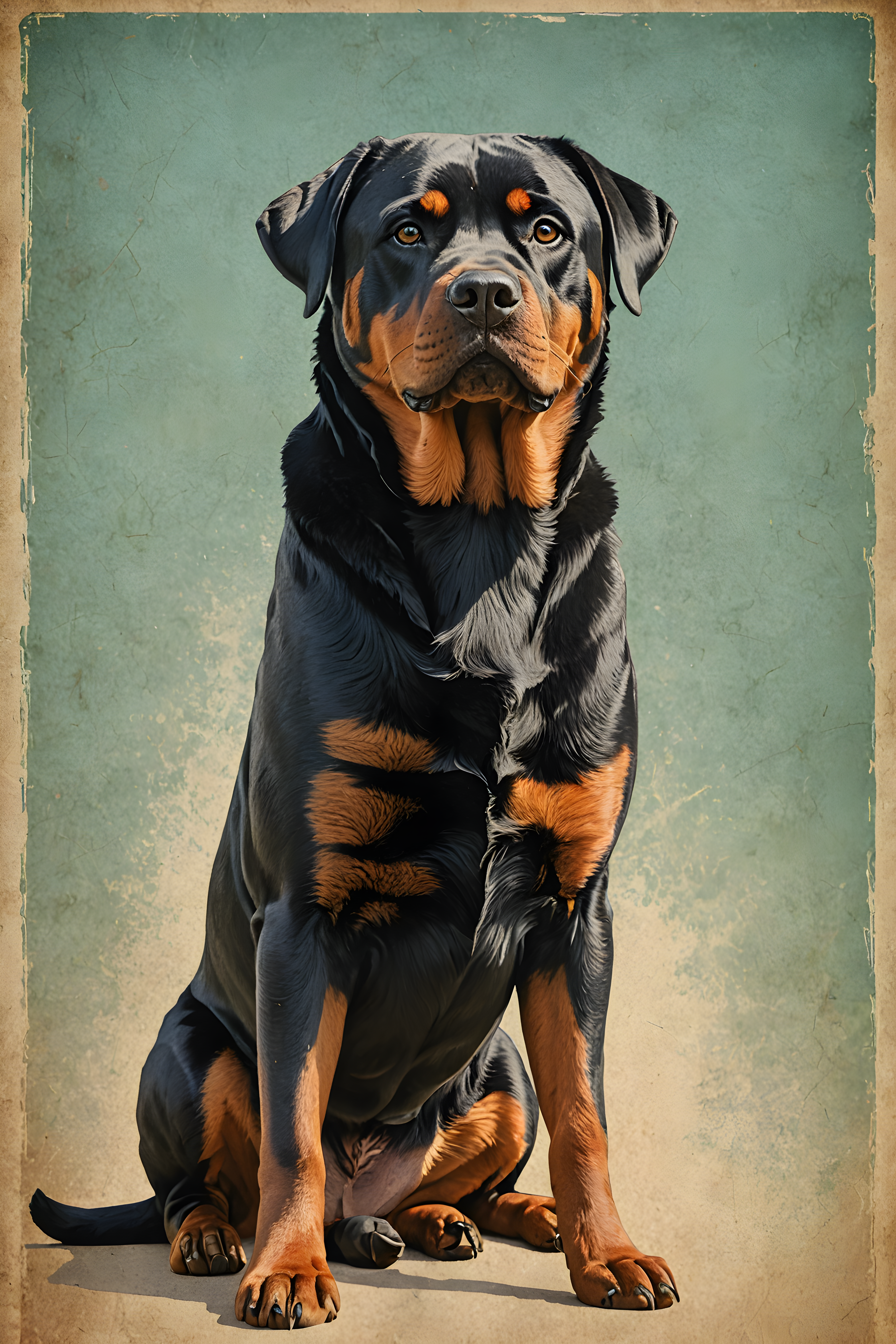 Rottweiler — Vintage Poster (Fantasy)