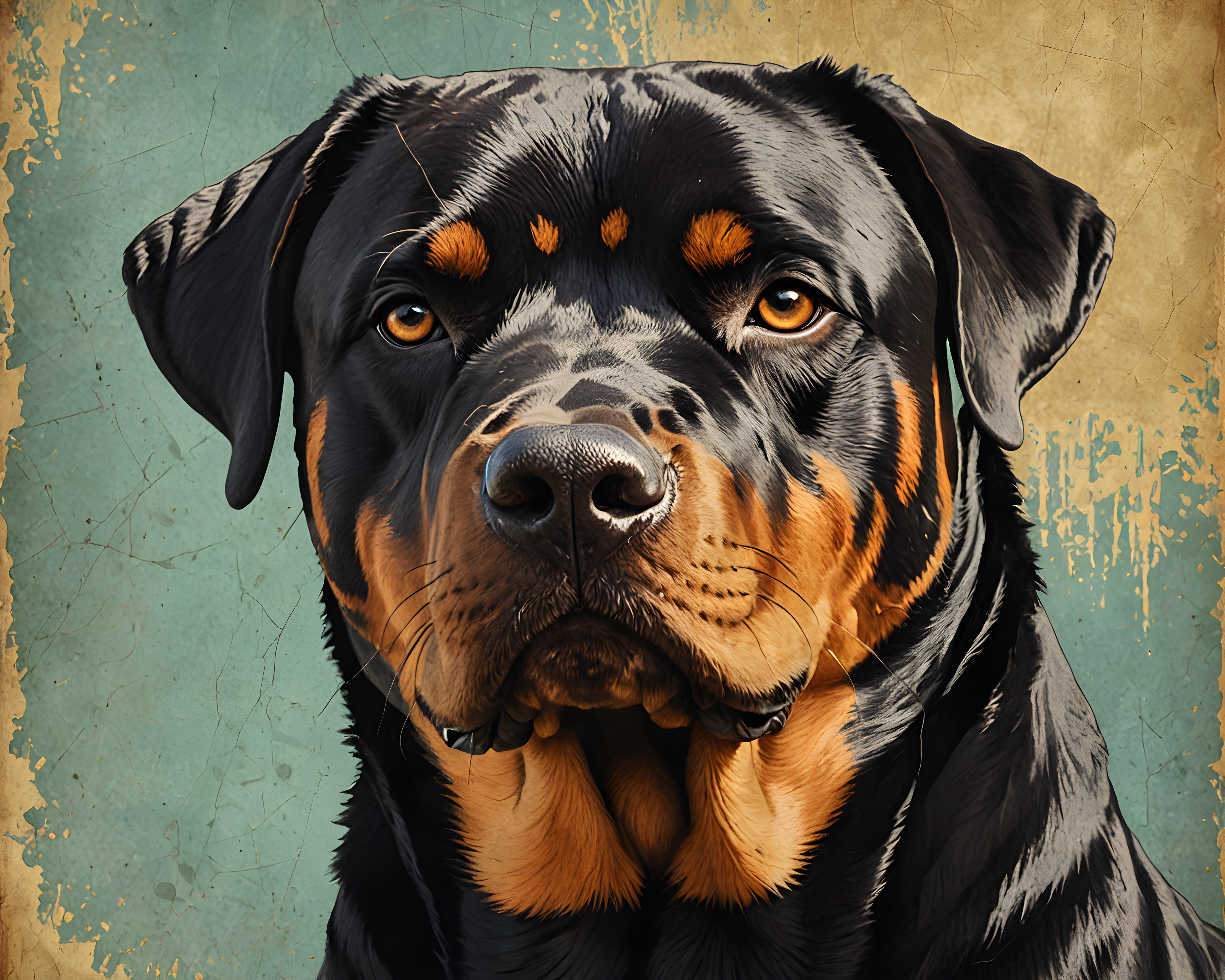 Rottweiler — Vintage Poster (Luxury)