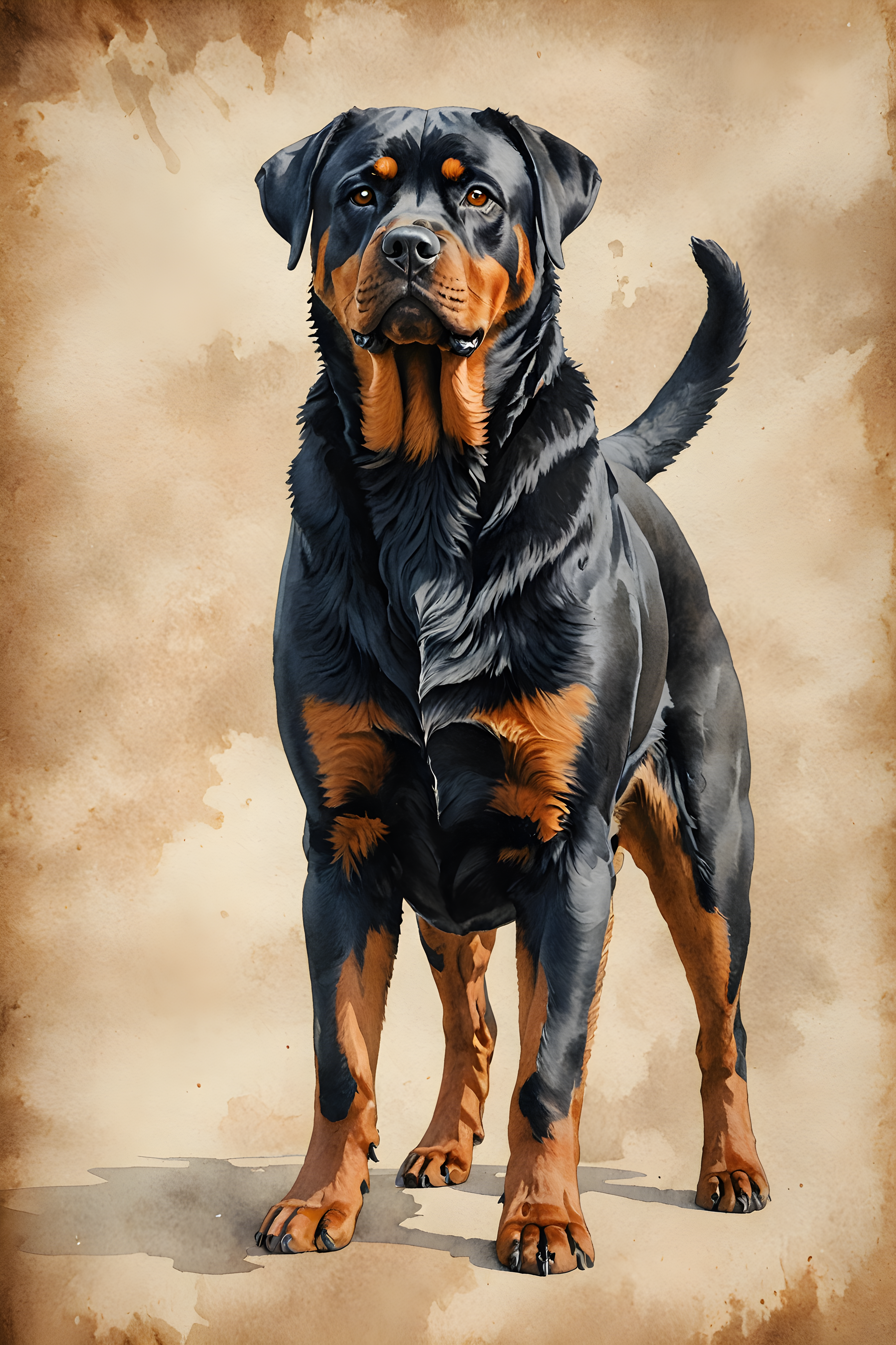 Rottweiler — Watercolor (Motivational)