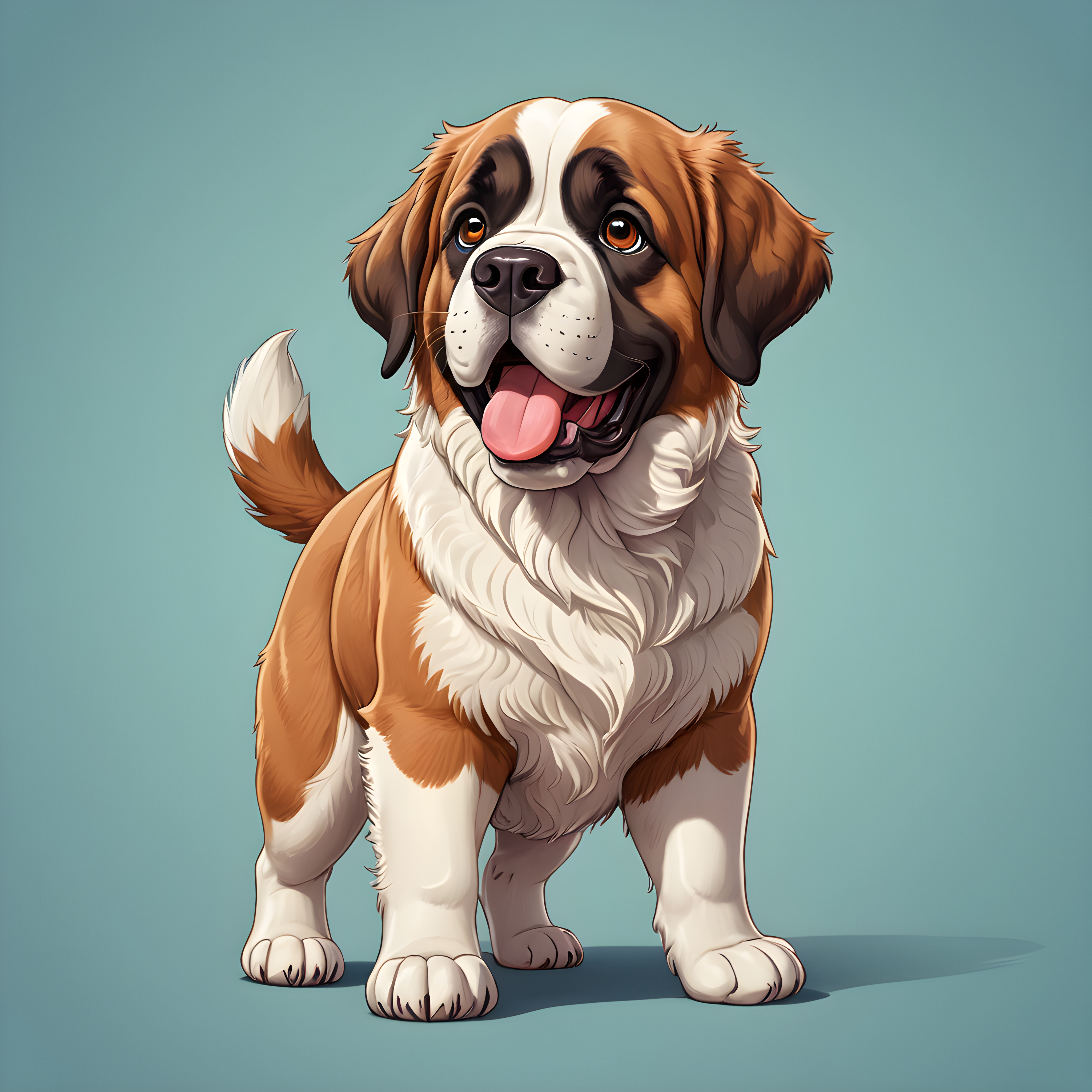 Saint Bernard — Cartoon / Kawaii (Energetic)