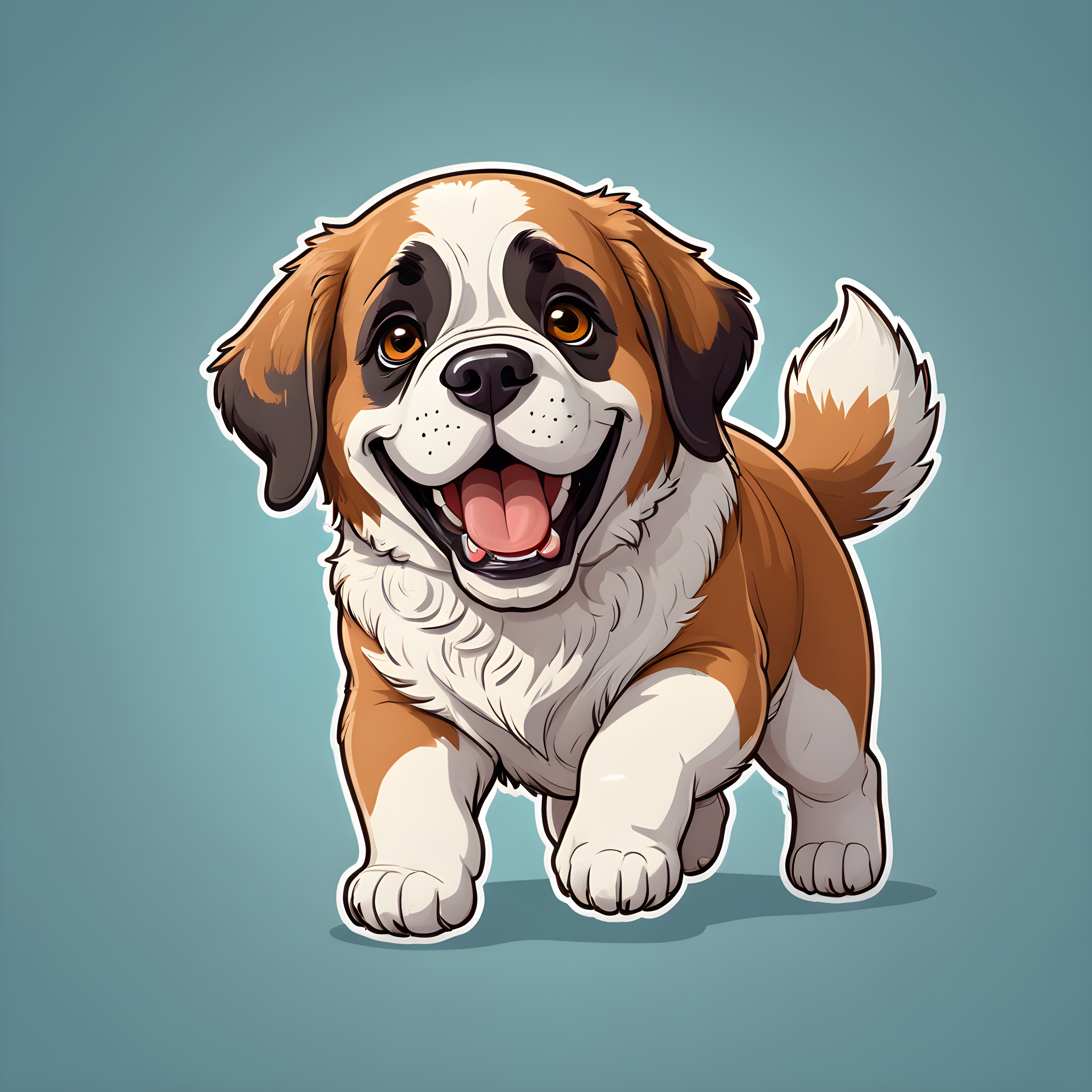 Saint Bernard — Cartoon / Kawaii (Happy)