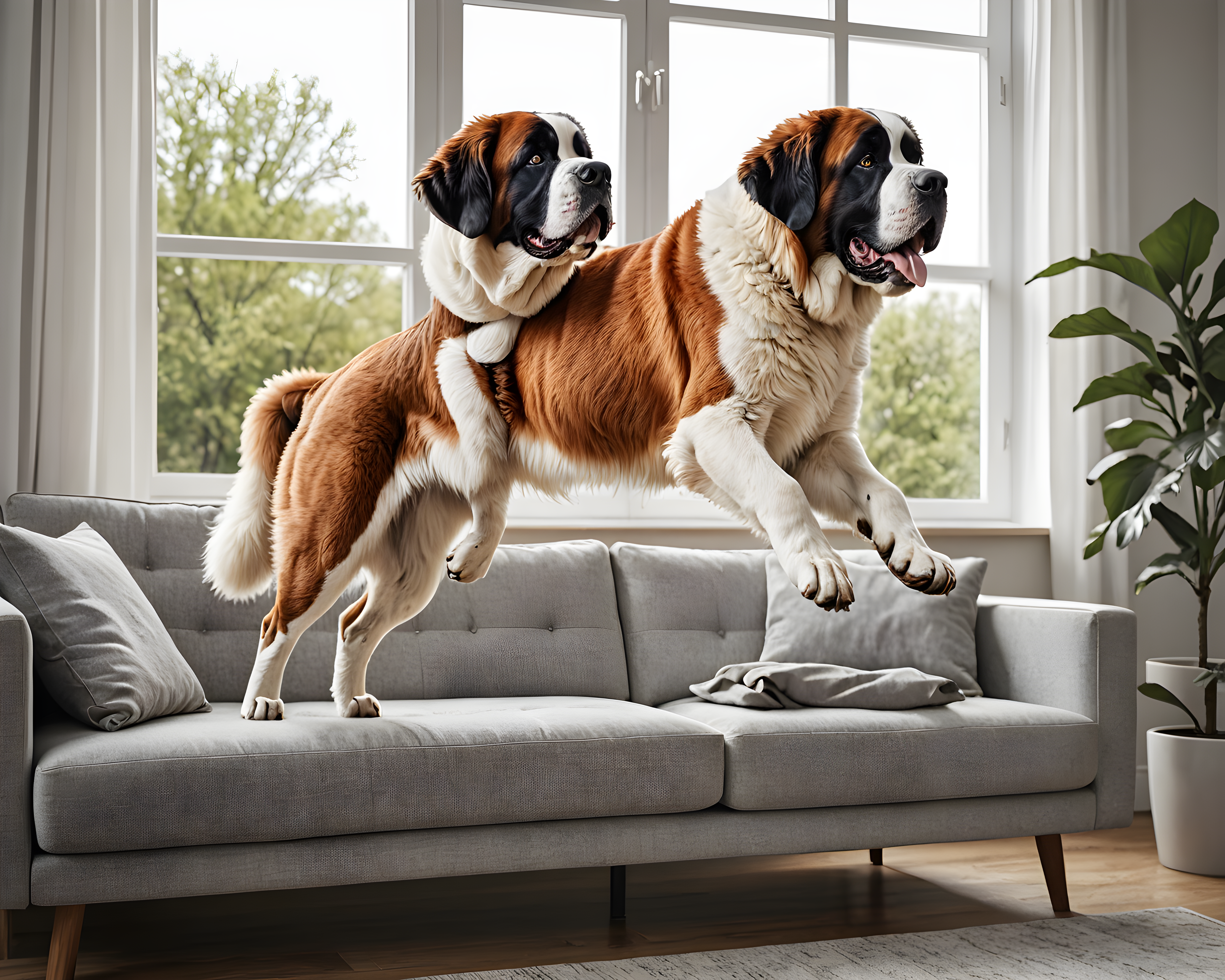 Saint Bernard — Line Art (Lifestyle)