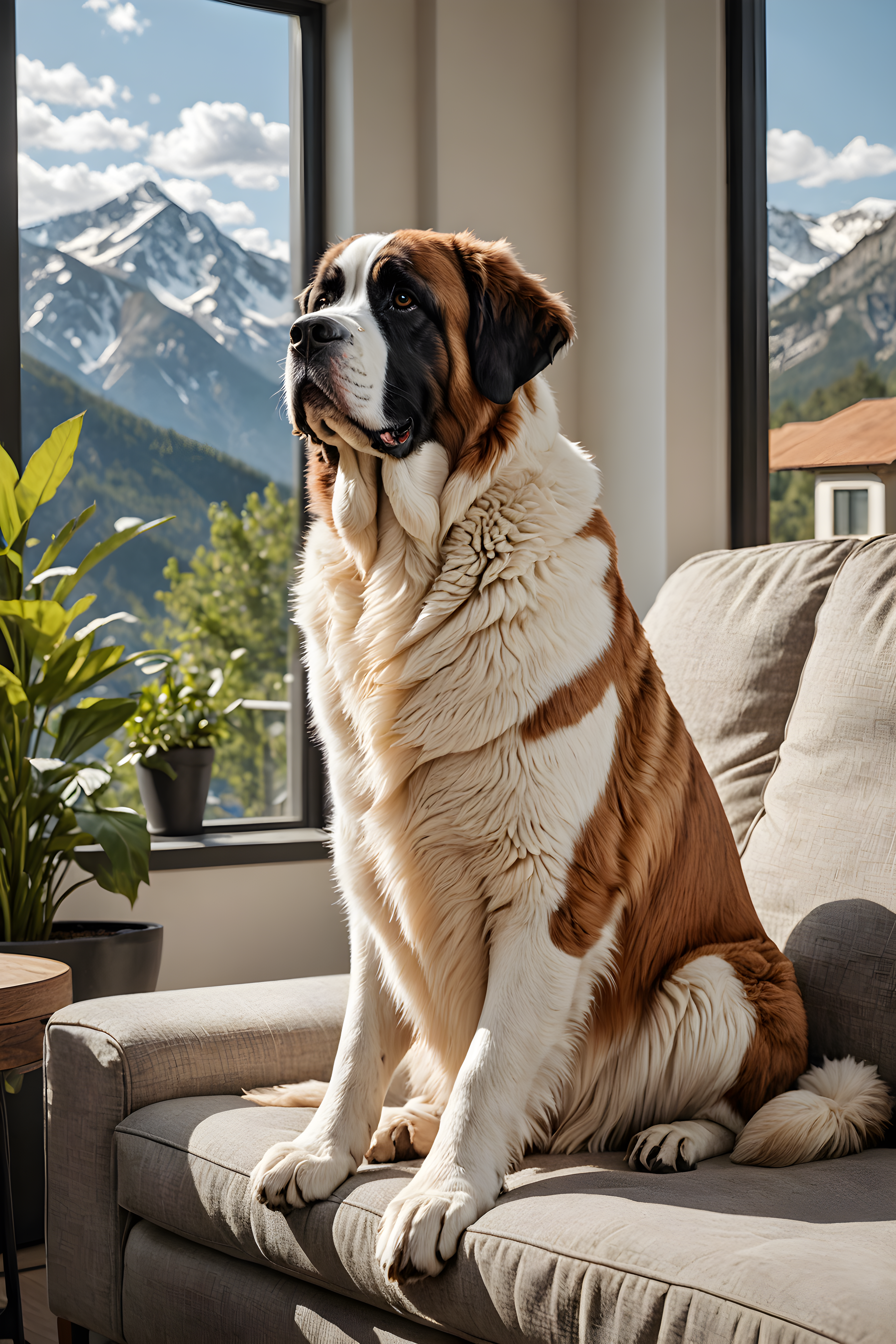 Saint Bernard — Line Art (Lifestyle)