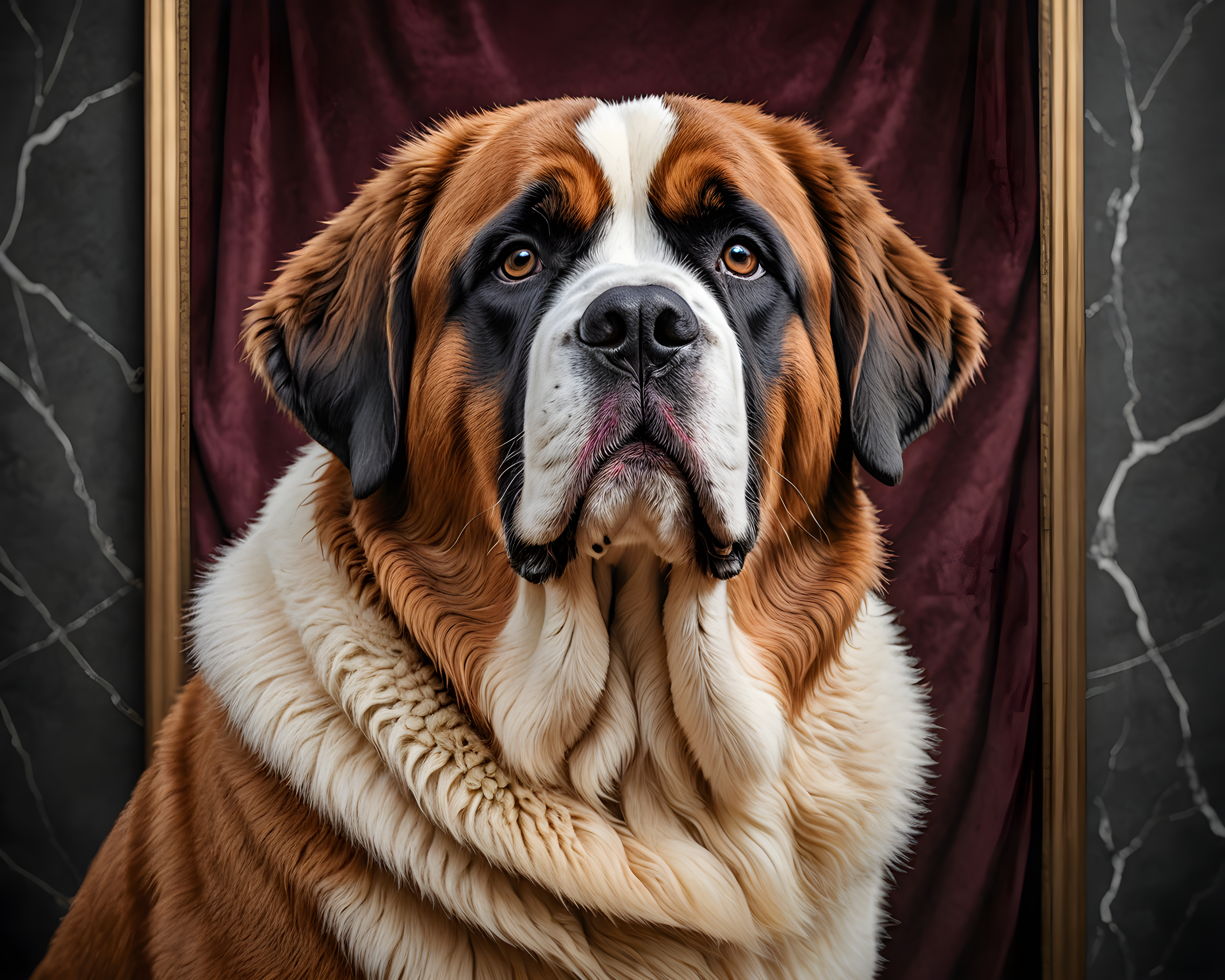 Saint Bernard — Line Art (Luxury)