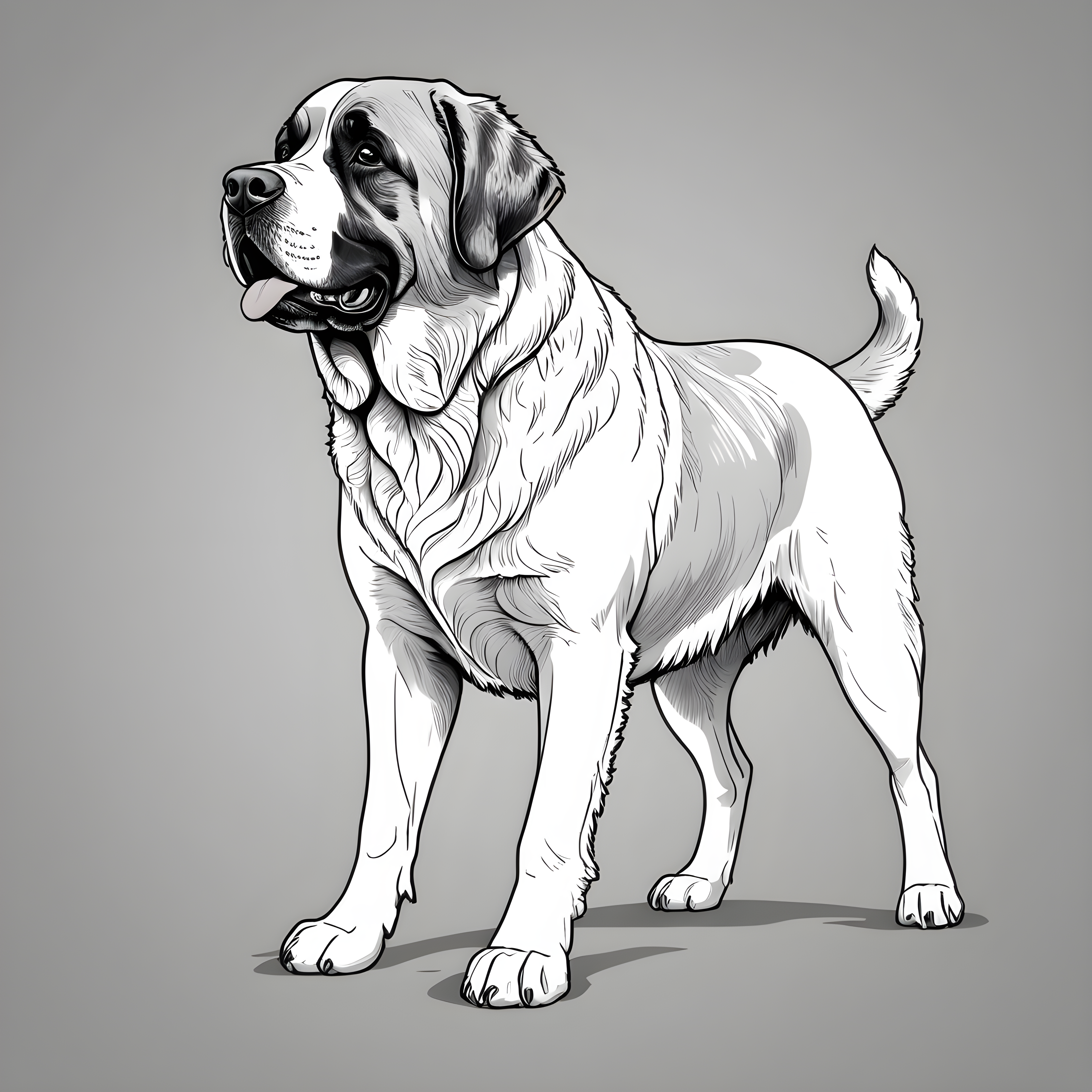 Saint Bernard — Minimalist Line Art (Savage)