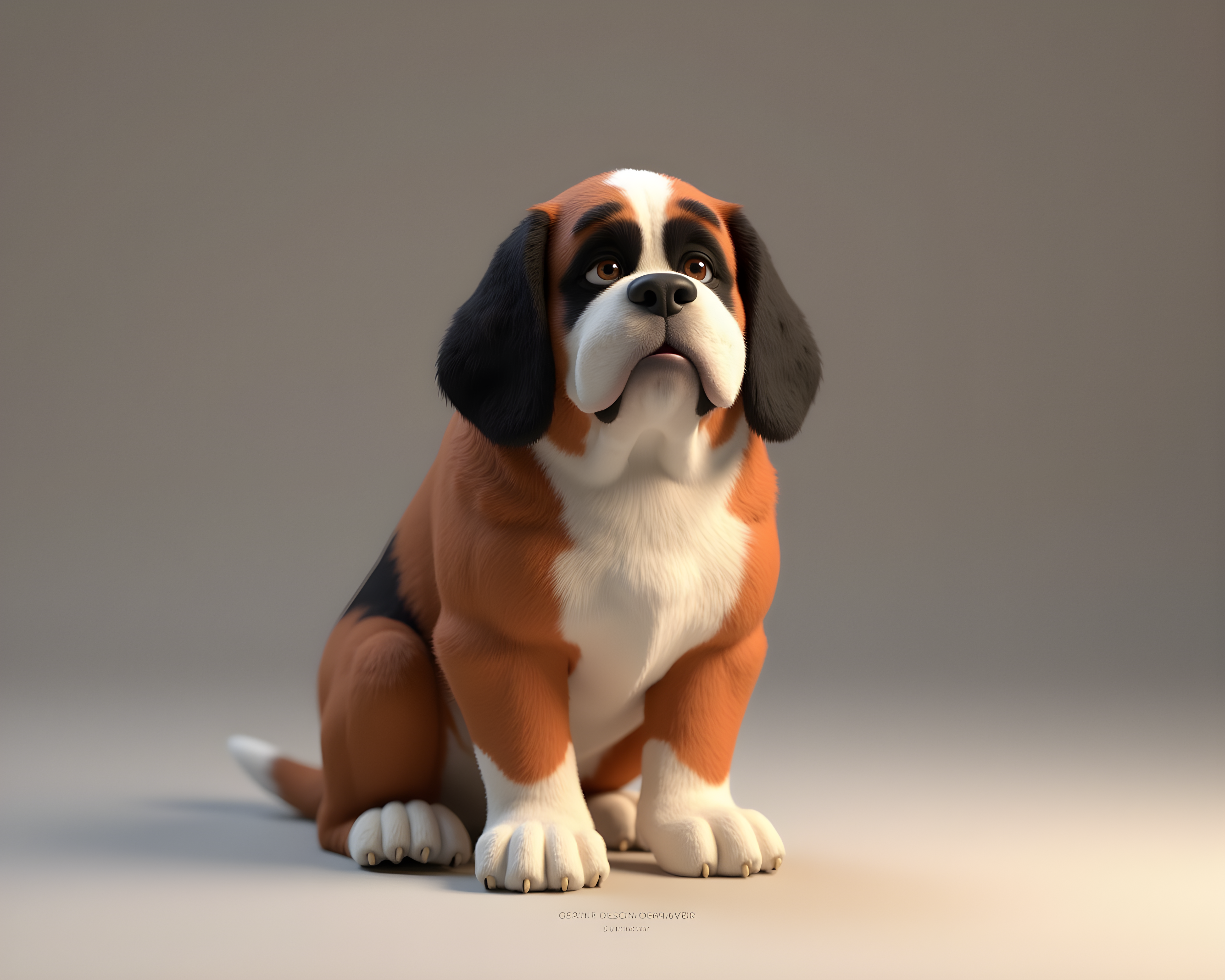 Saint Bernard — 3D Render (Emotional)