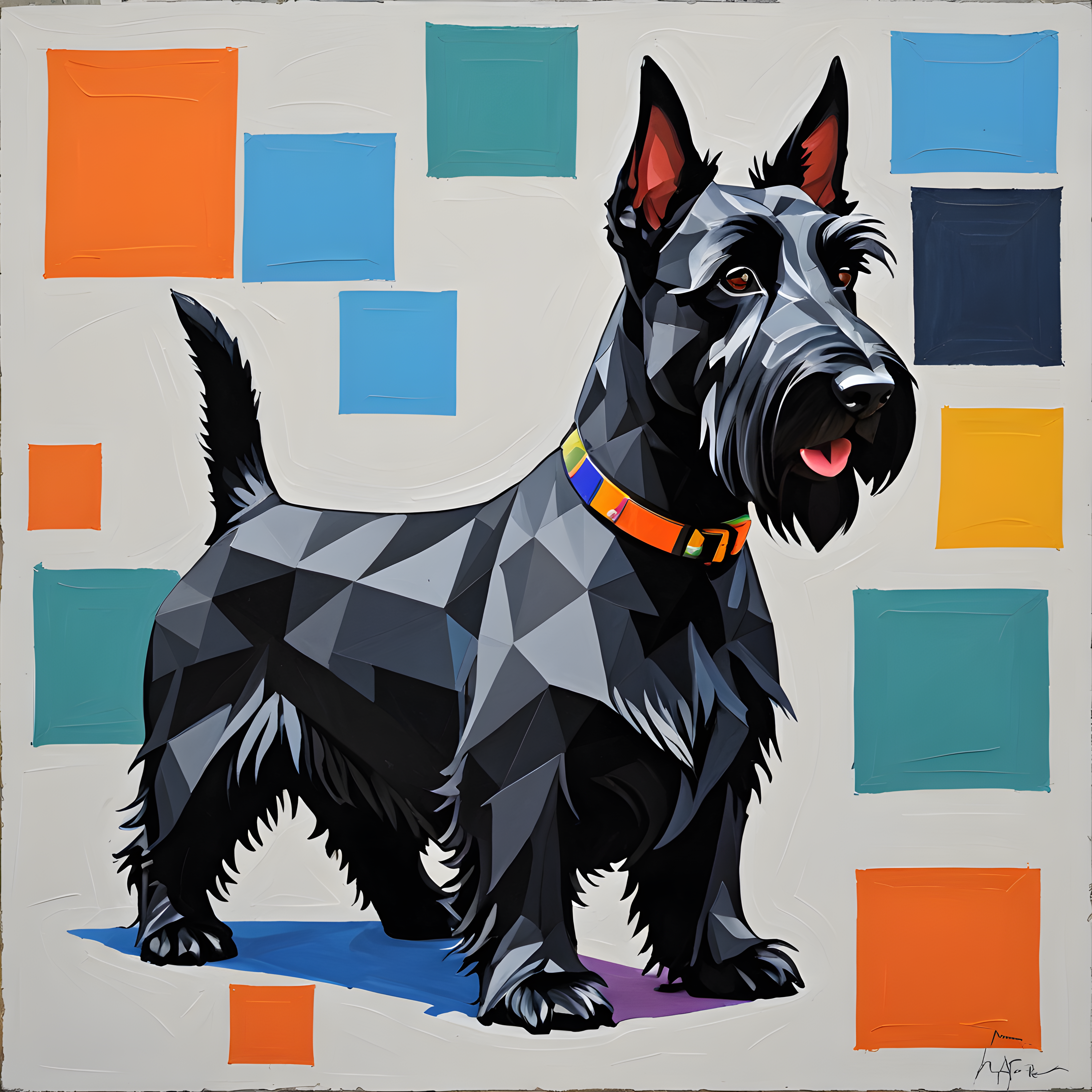 Scottish Terrier — Abstract (Funny)