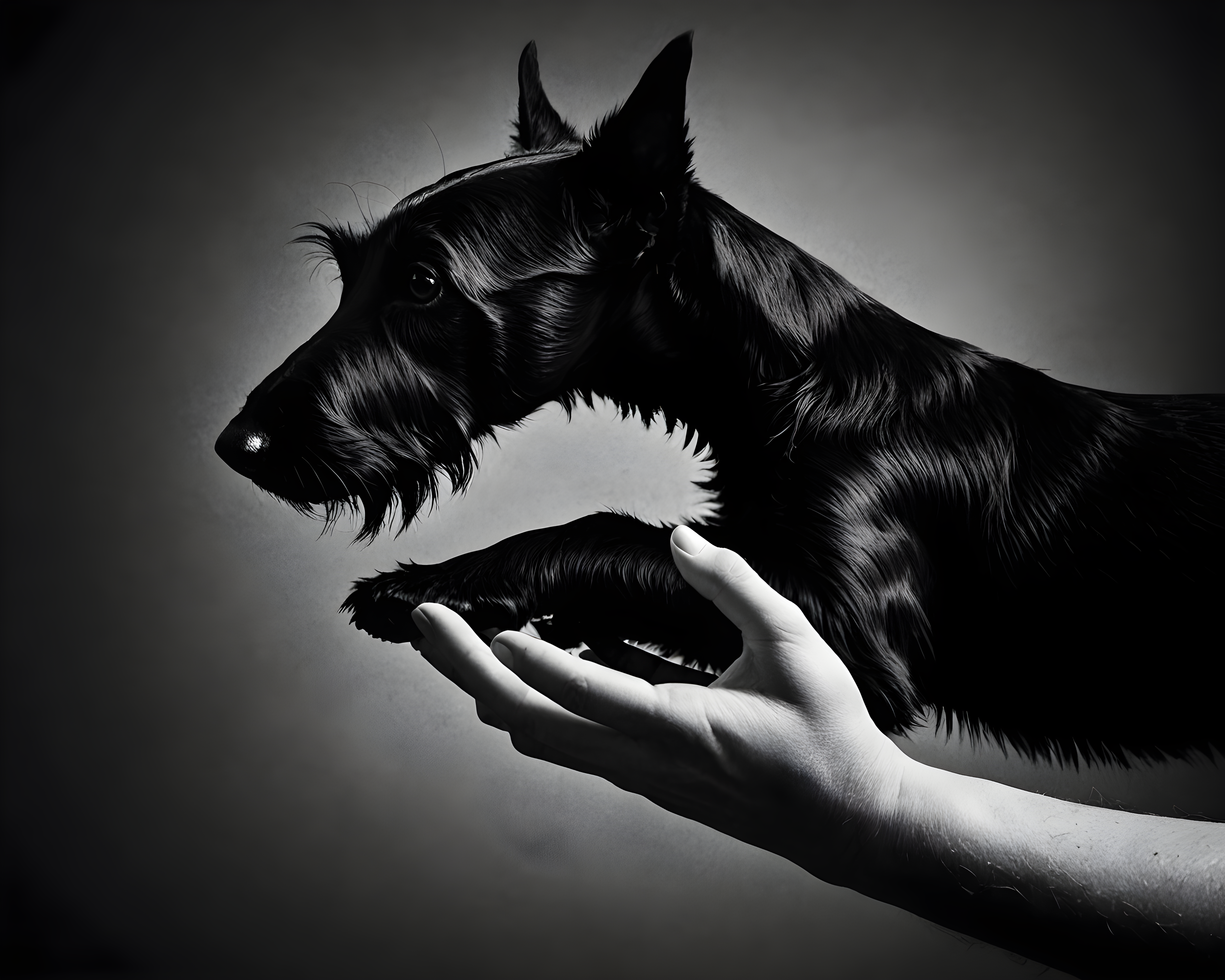 Scottish Terrier — Black & White (Aesthetic)