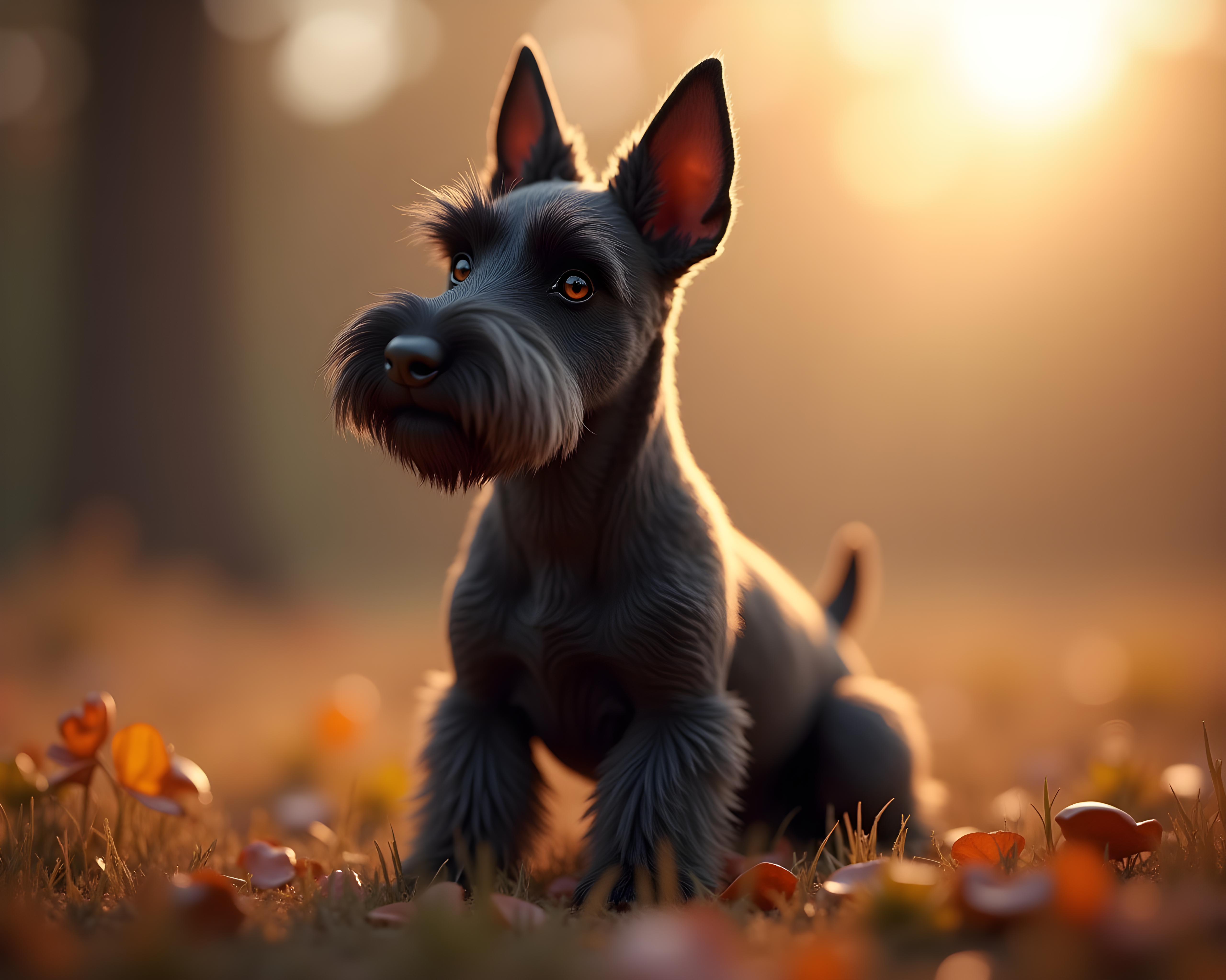 Scottish Terrier — Hyper-Realistic (Romantic)