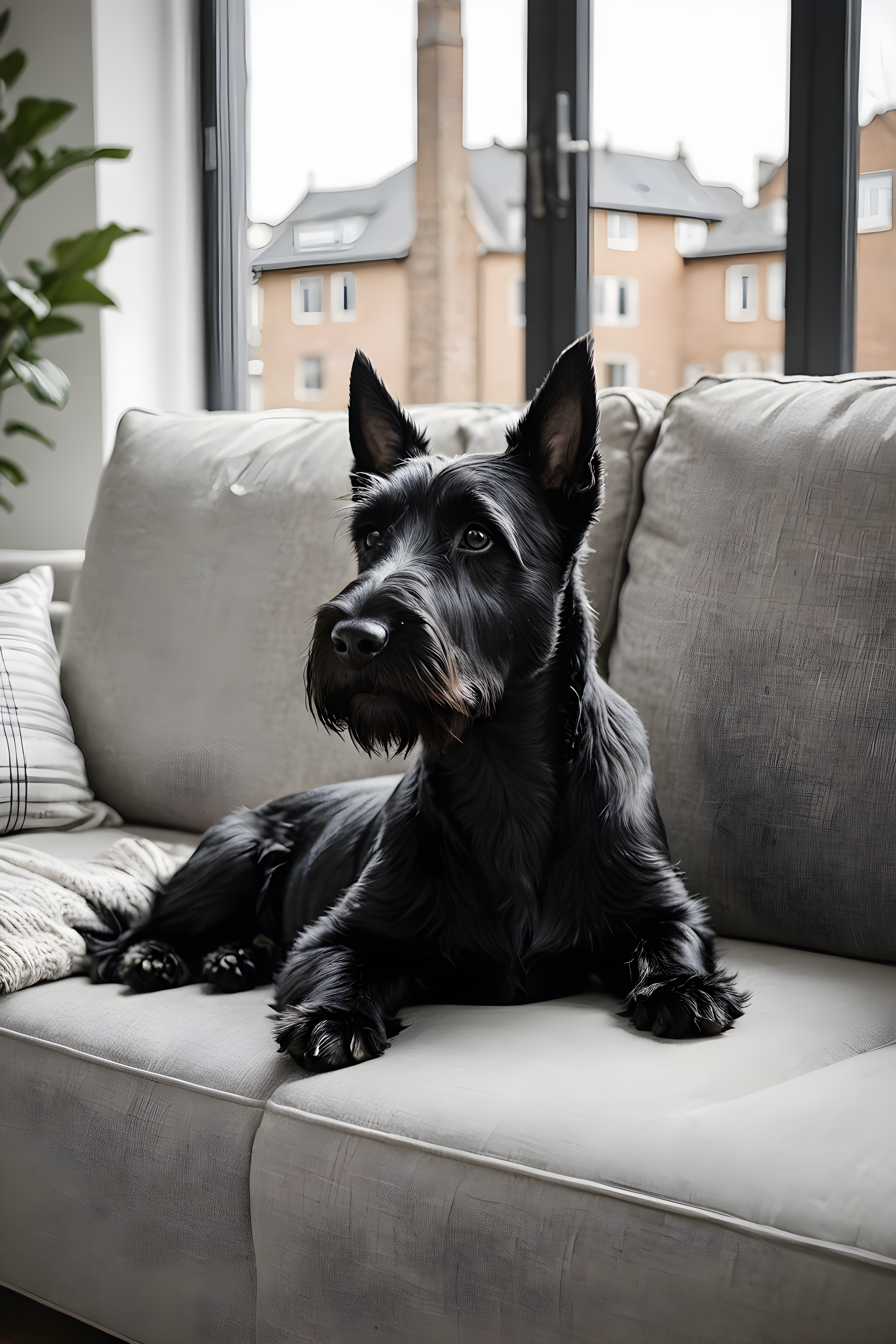 Scottish Terrier — Minimalist Line Art (Lifestyle)