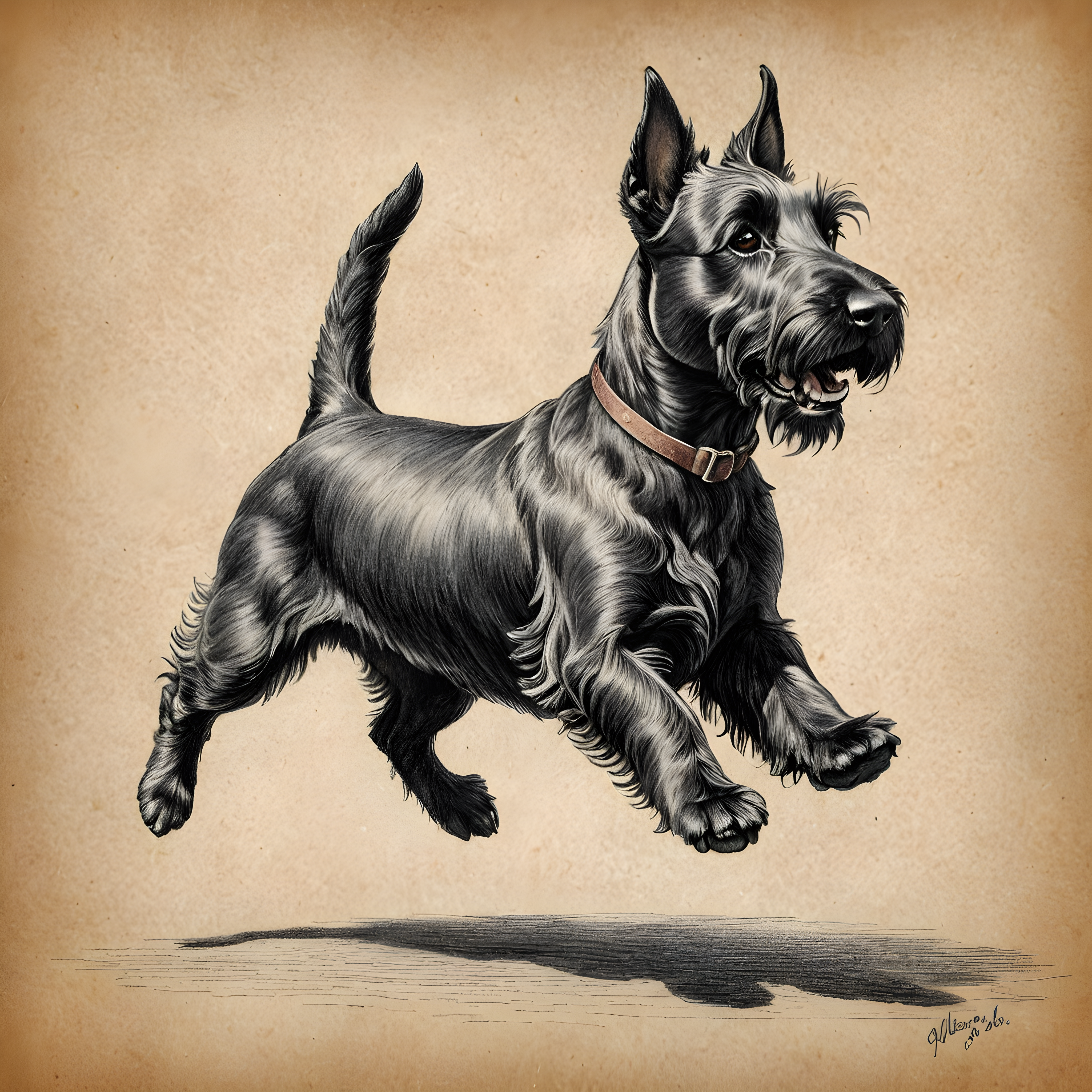 Scottish Terrier — Pencil Sketch (Fantasy)
