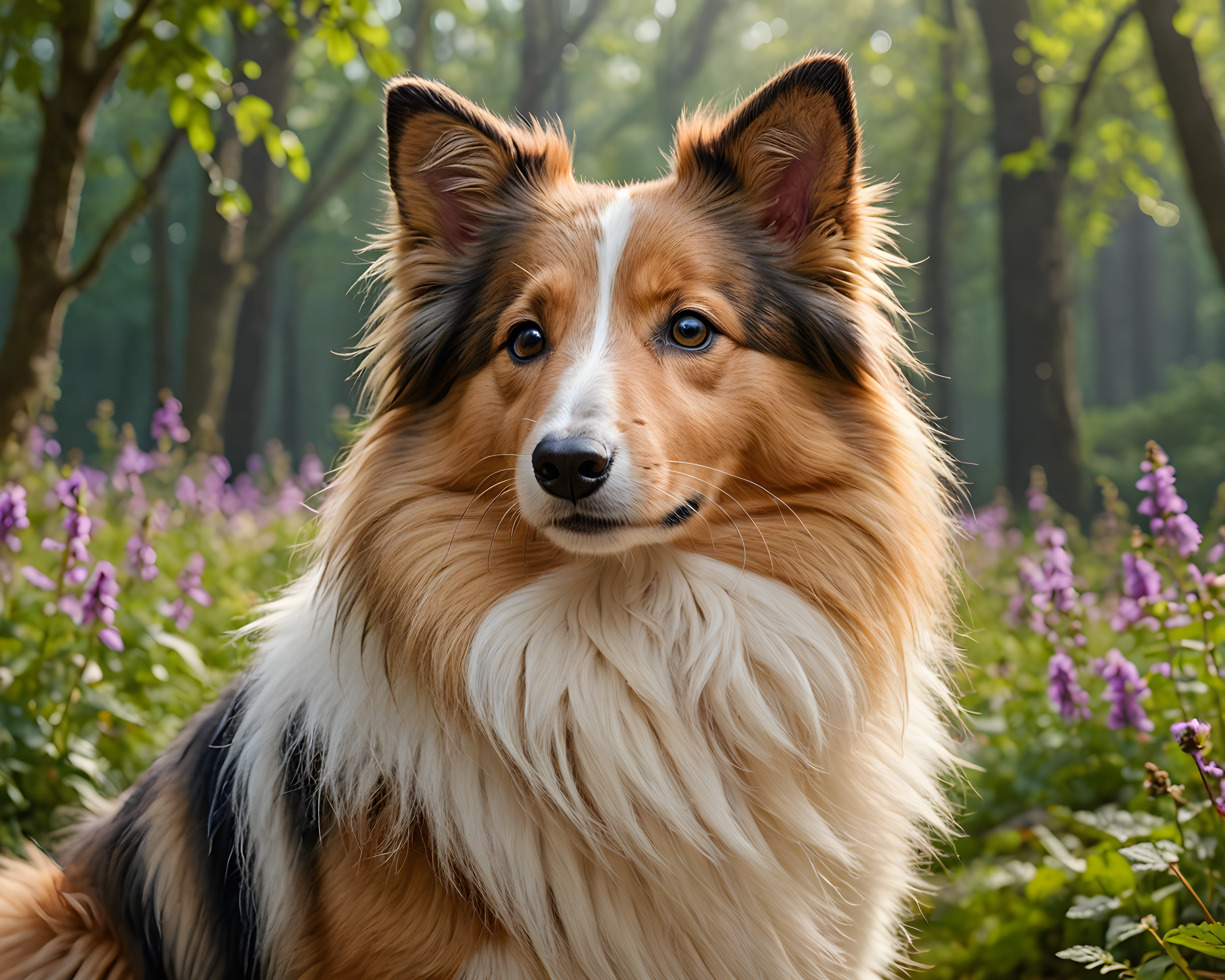 Shetland Sheepdog — Line Art (Fantasy)