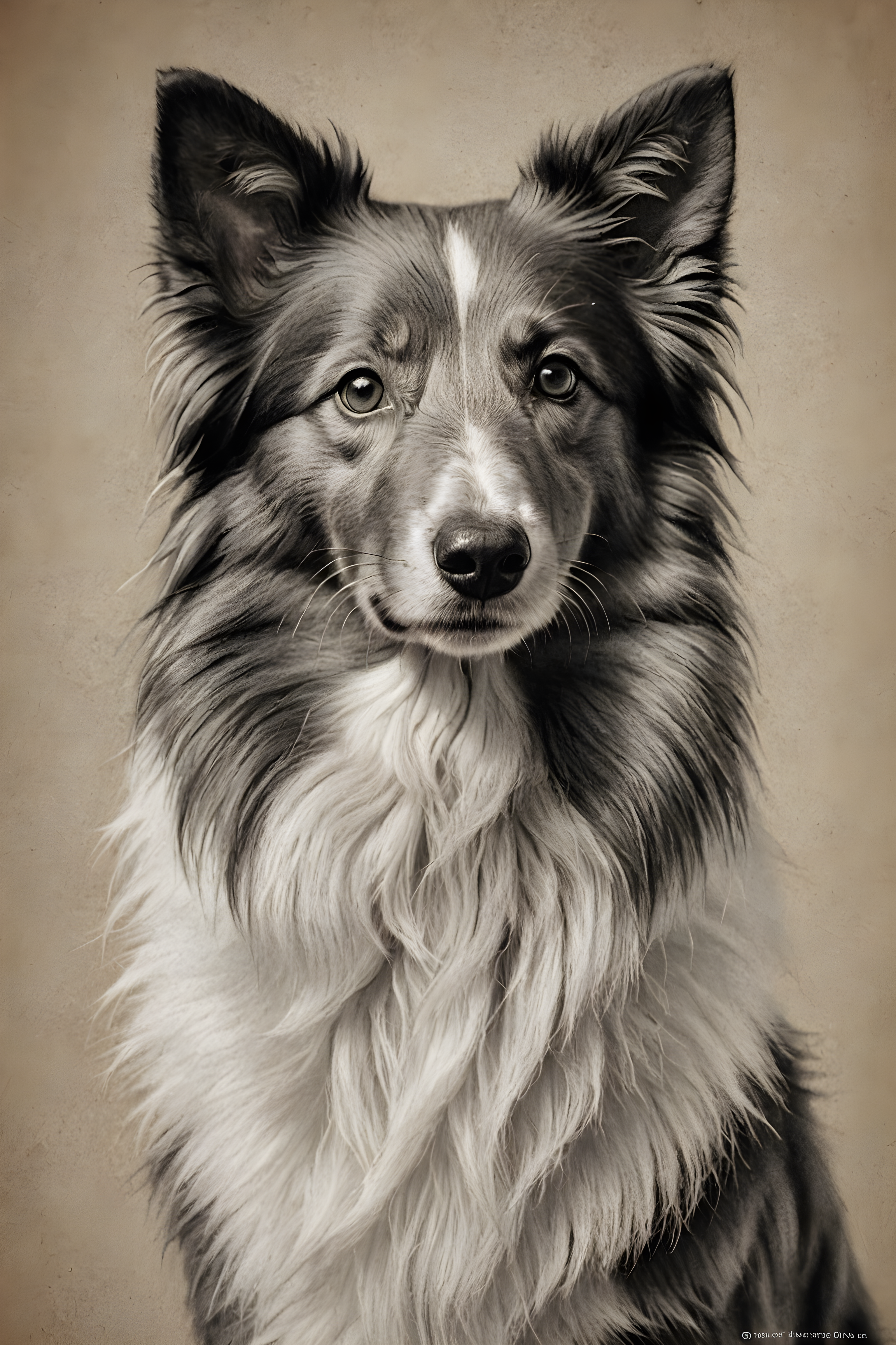 Shetland Sheepdog — Pencil Sketch (Emotional)