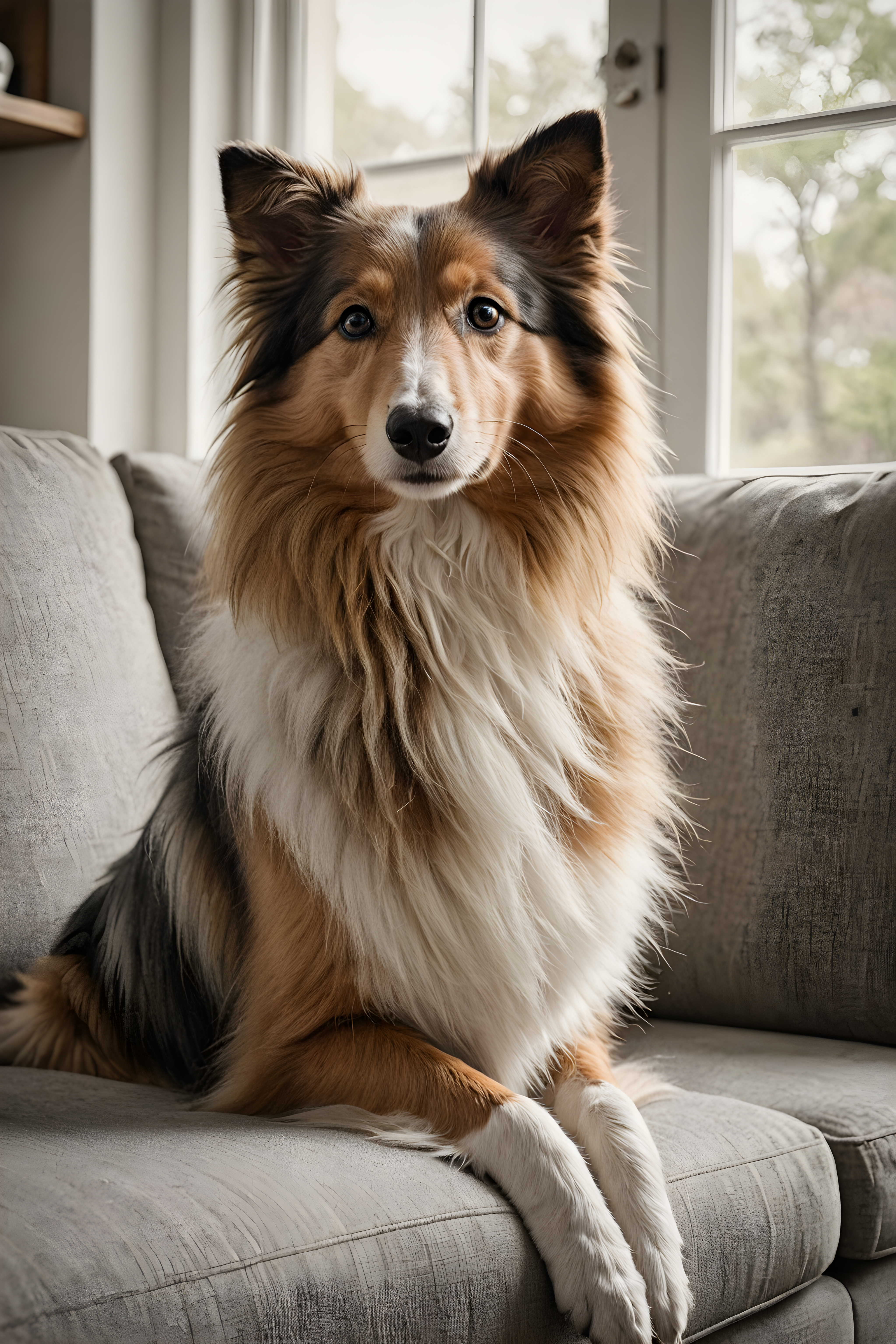 Shetland Sheepdog — Pencil Sketch (Lifestyle)